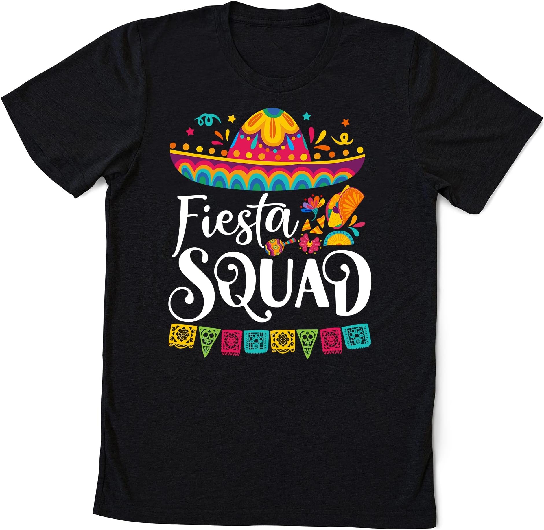 Fiesta Squad Shirt – Bridesmaid Shirts, Mexican Fiesta Shirt, Cinco De Mayo Shirt, Bride Sombrero Shirt, Bride Shirt, Mexican Theme Shirt Multicolored