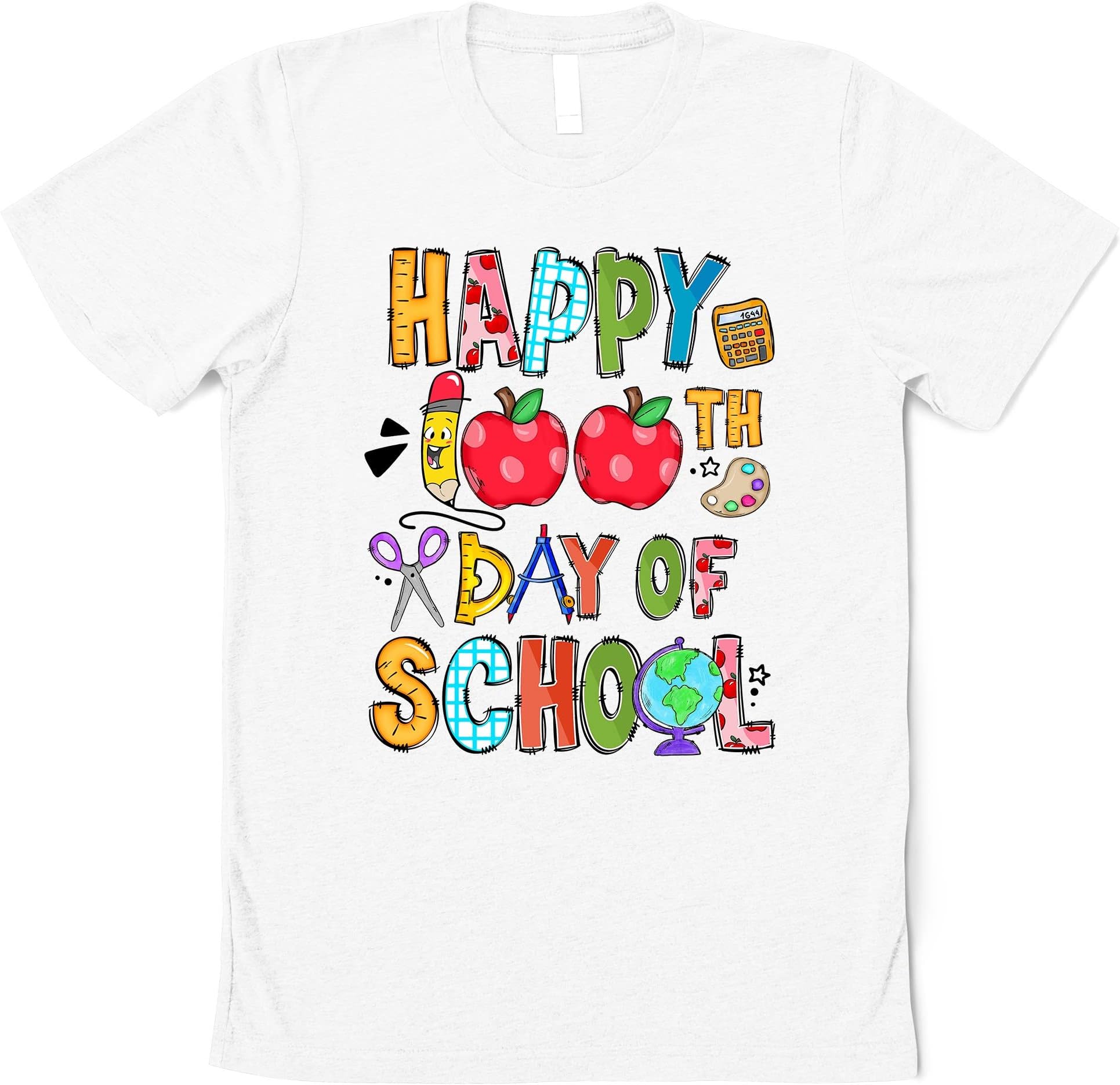 100 Days of School Shirt Happy 100th Day of School, 100 Day Shirt, 100th Day of School Celebration, Student Shirt School, Gift for Teacher Multicolored