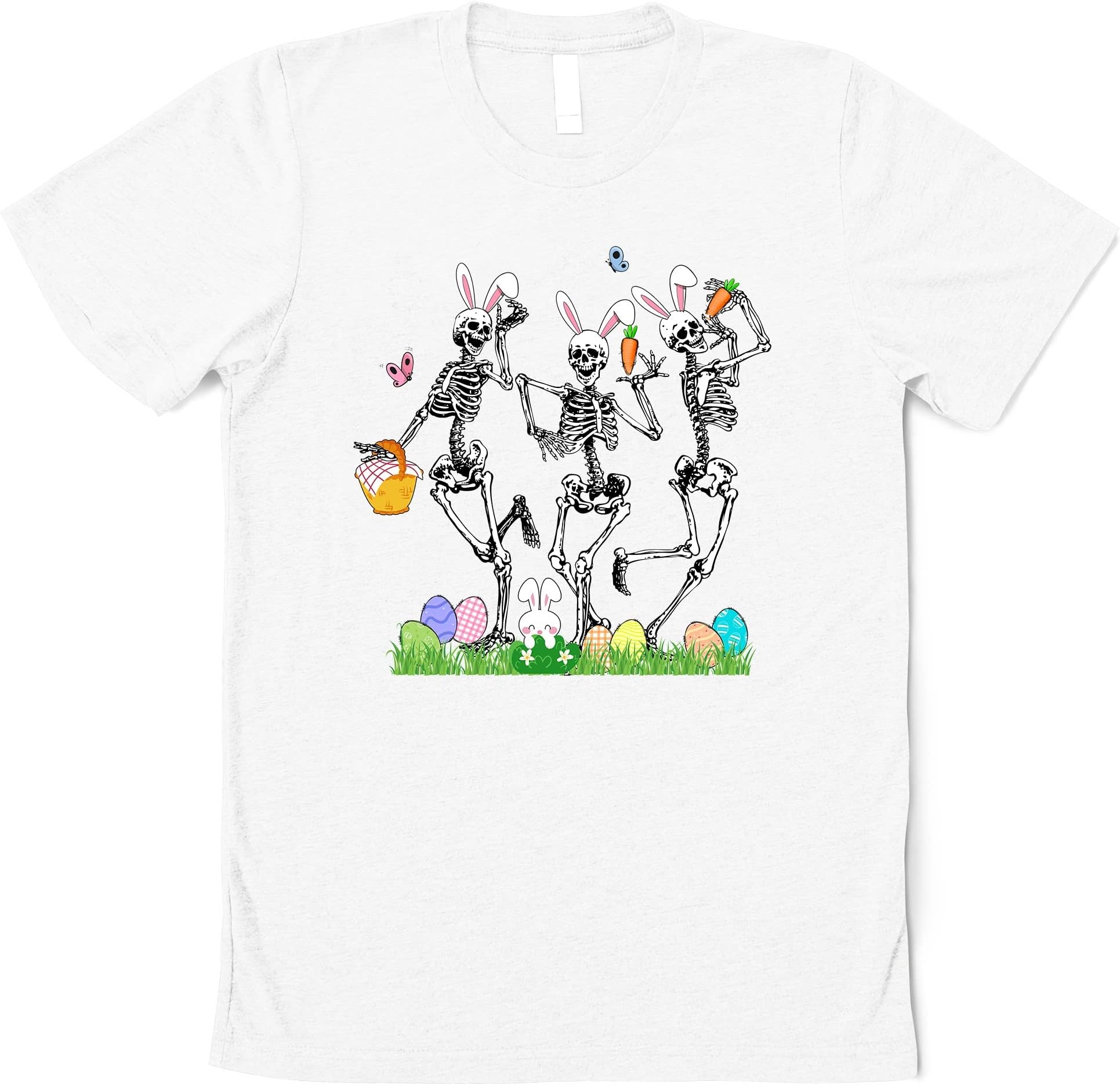 Dancing Skeleton Easter Shirt,Bunny Ears Skeleton Shirt,Skeleton Easter Sweatshirt,Gift for Easter,Cute Easter Shirts,Matching Easter Shirts Multicolored