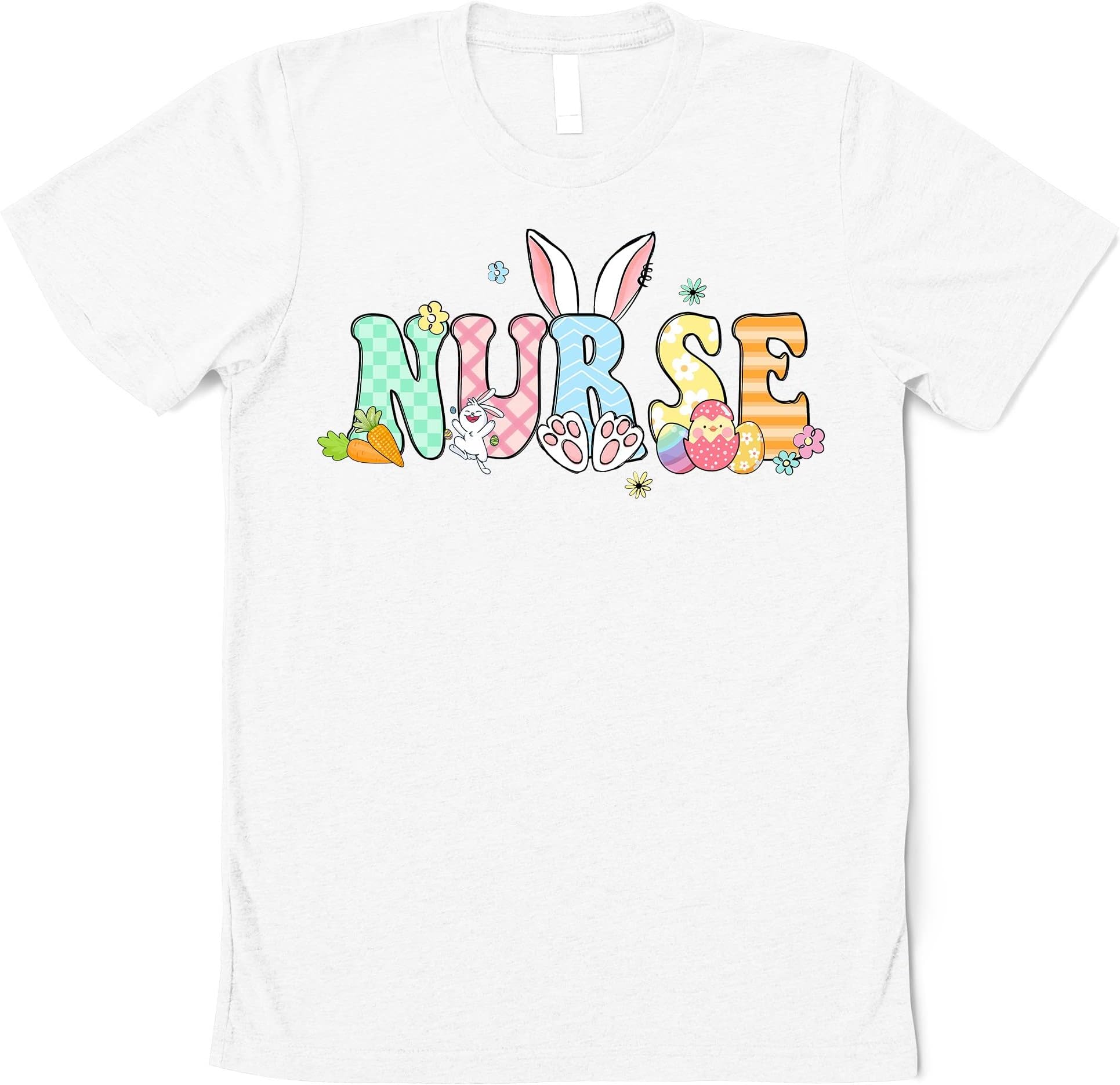 Easter Nurse Shirt, Nurse T Shirt, Nurse Tee, Nurse Assistant Shirt, Easter Shirts, Funny Cute Easter Nurse T-Shirt Multicolored