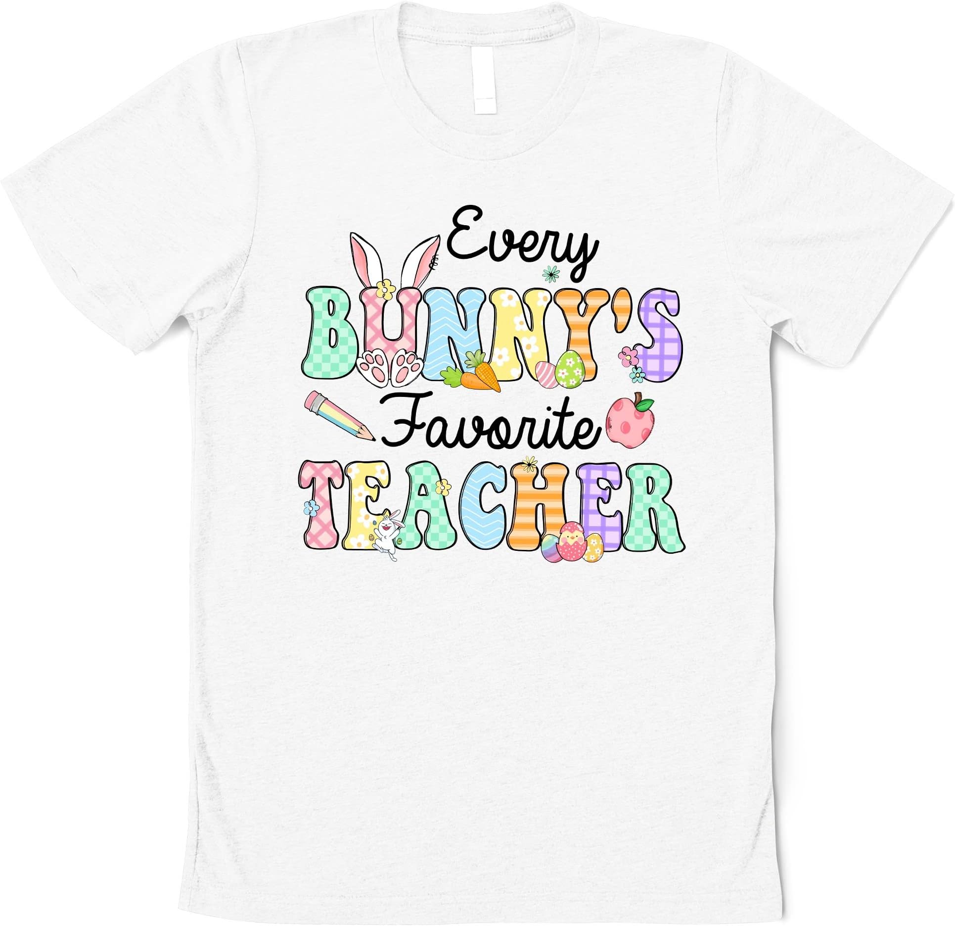 Easter Teacher Shirt, Teacher T Shirt, Teaching Tee, Teacher Assistant Shirt, Easter Shirts, Funny Cute Easter Teacher T-Shirt Multicolored