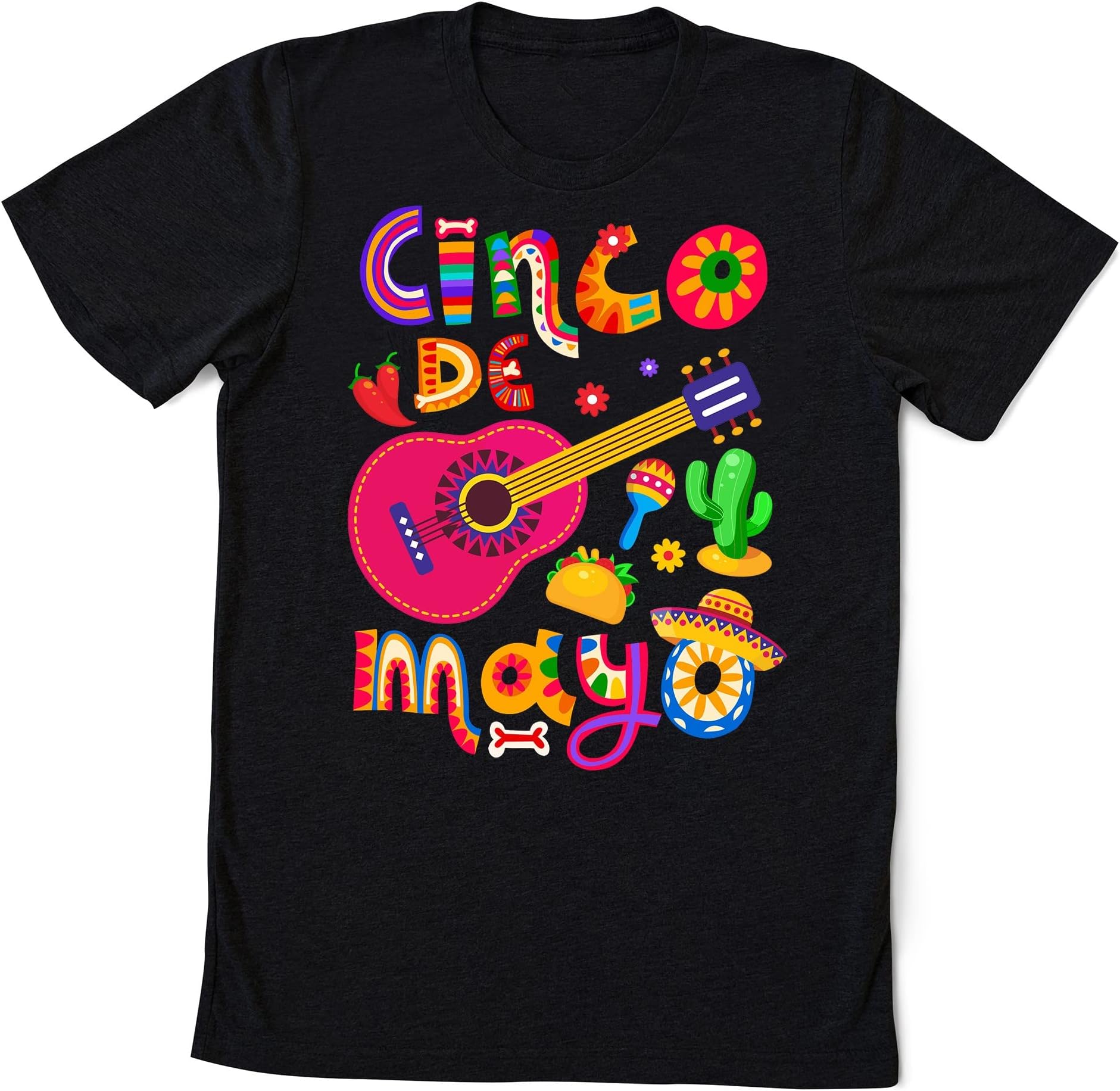 Cinco De Mayo Mexican Fiesta 5 De Mayo T-Shirt, Mexican Festival Gift Shirt, Happy Cinco De Mayo Shirt, Fiesta Party Shirt Multicolored