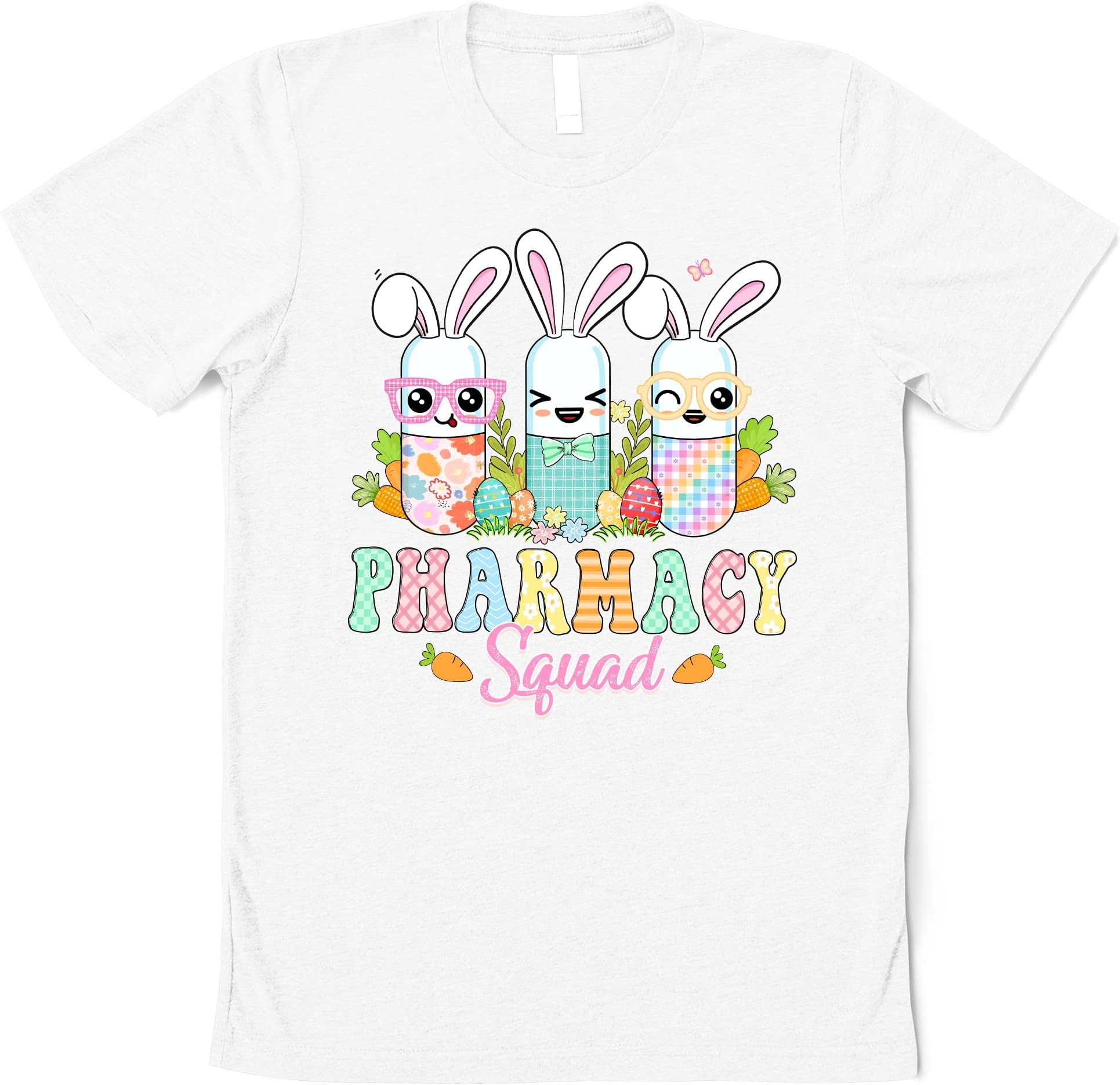 Easter Pharmacy Squad Shirt,Easter Gift for Pharmacist,Funny Easter SIRT,Womens Easter Crewneck,Nurse Easter Shirt,Floral Easter Shirt Gifts Multicolored