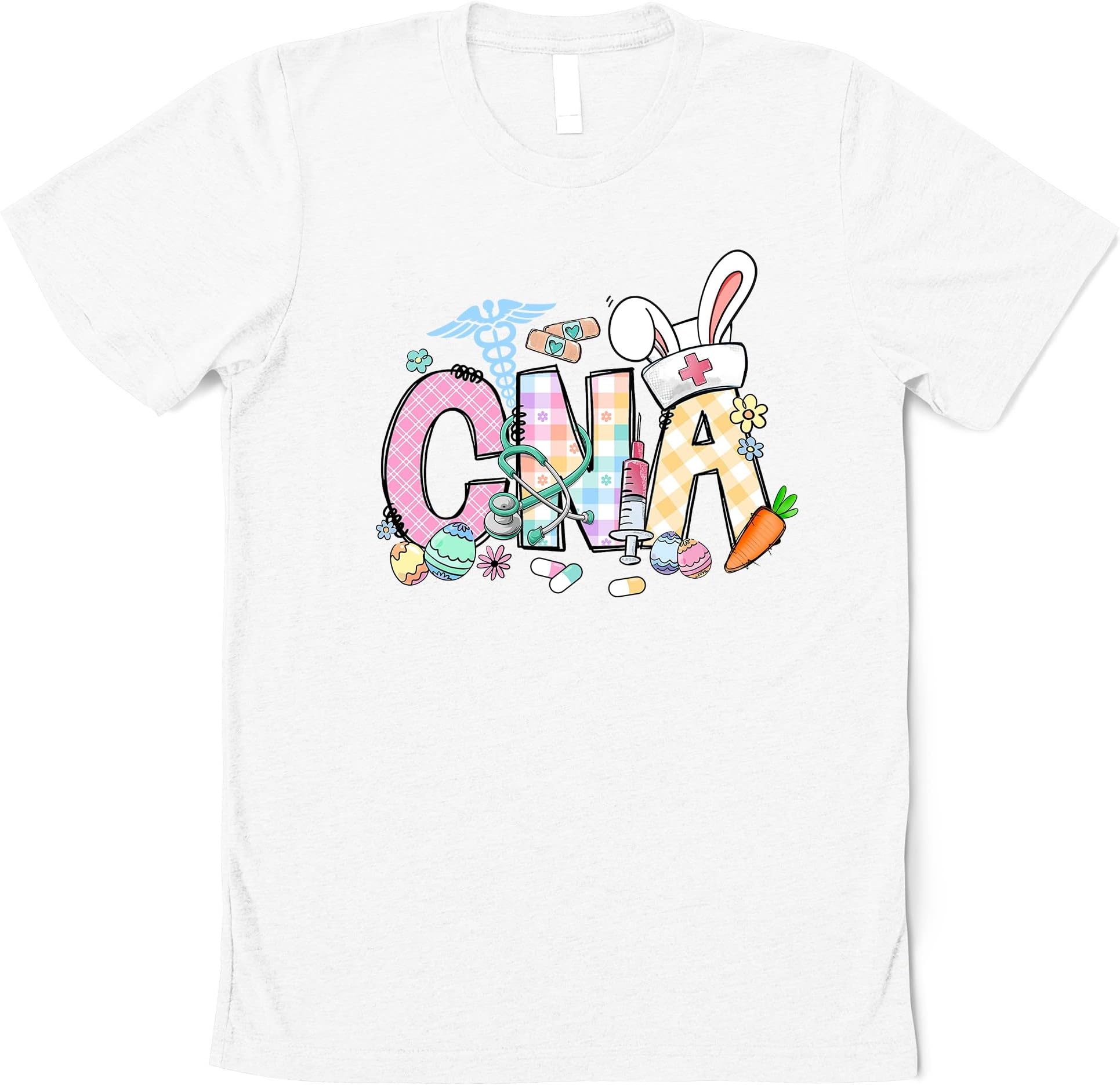 Easter Bunny CNA,Easter Nurse Shirt,Cute Nursing School Shirt,Funny Easter Shirt,Nursing School Tee,Gift for Easter,Womens Easter Shirt Multicolored
