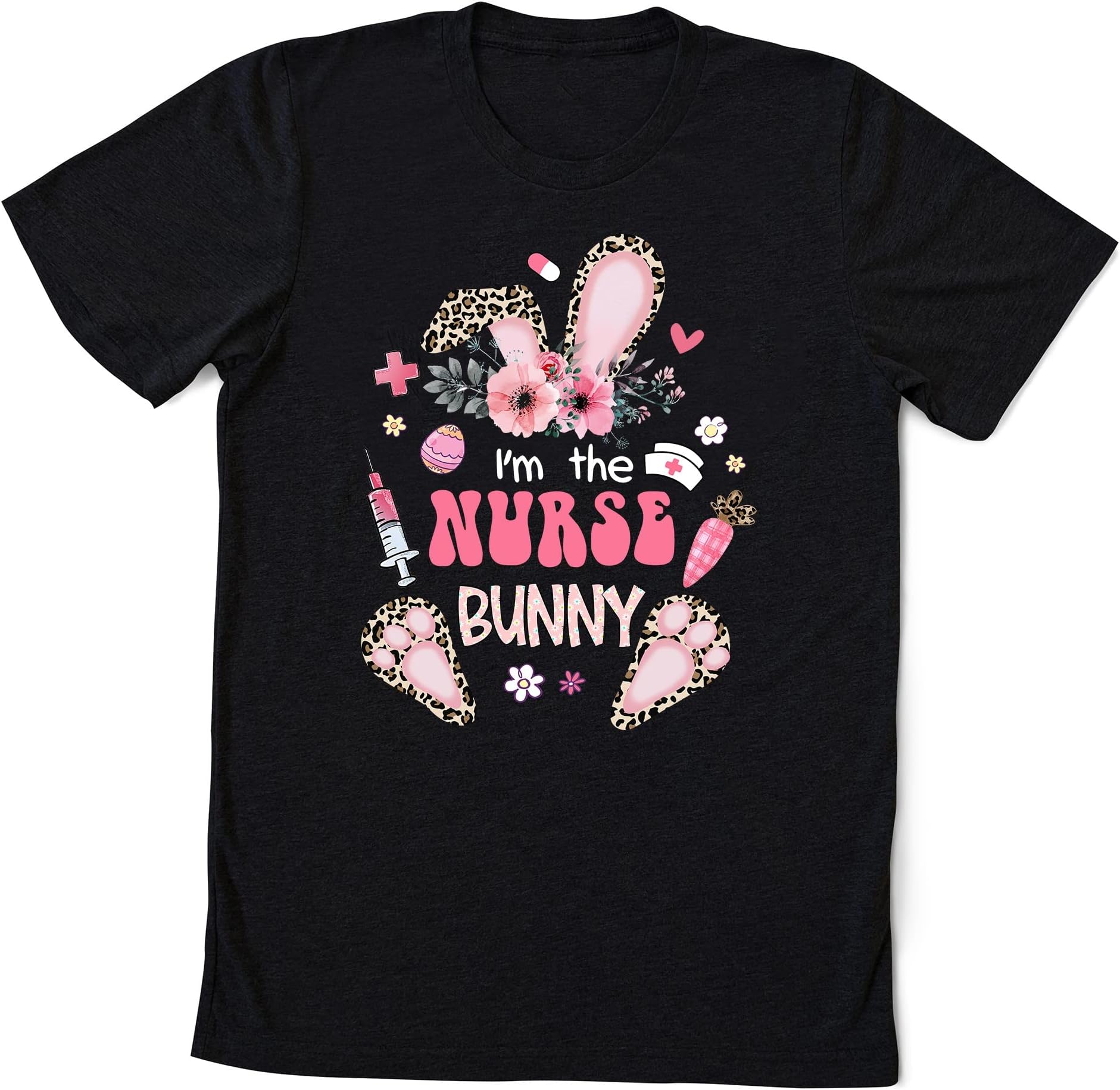 I Am Hoppy to Be A Nurse Gnome Easter Shirt, Funny Easter Nurse Shirt, Nursing School T Shirt, Custom Nurse Gift, Funny CNA LPN Multicolored
