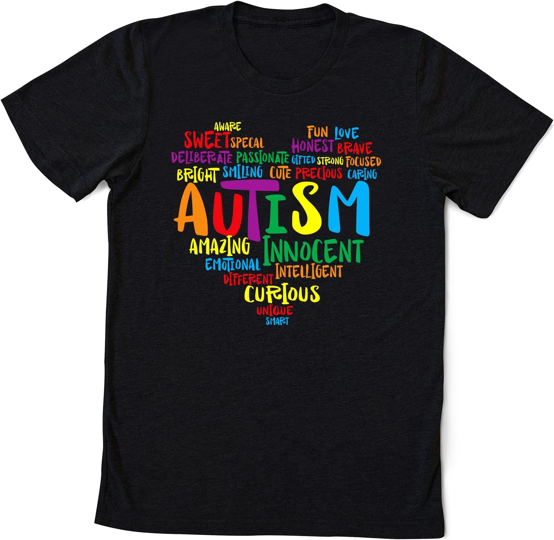 Autism Heart Autism Awareness Proud Autism Mom Gifts Family T-Shirt, Autism Toddler Shirt, Be Unique Shirt, Autism Awareness Multicolored