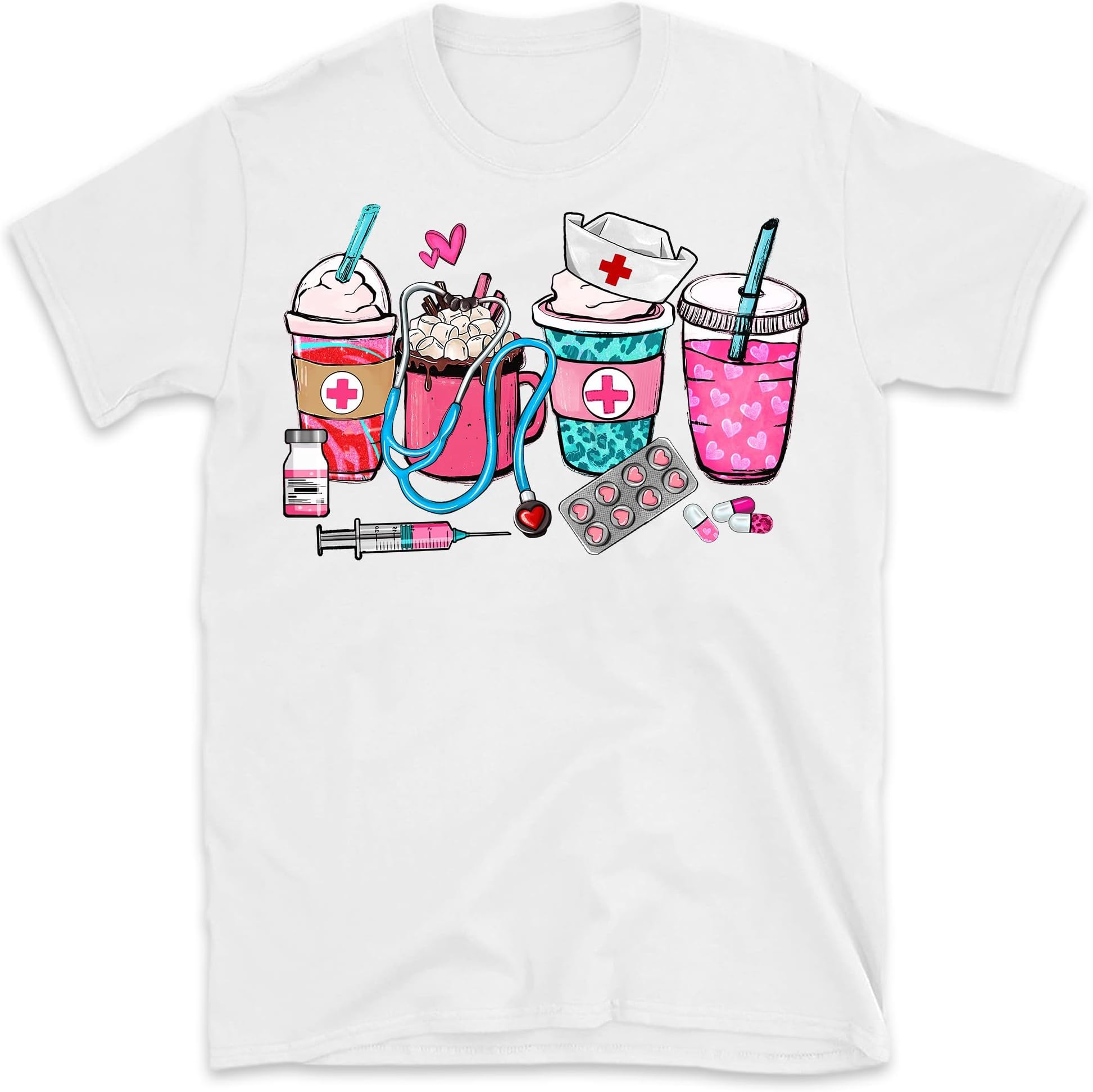 Nurse Valentine Coffee Shirt, Valentine Coffee Drink Shirt, Valentine Day Nurse Shirt, Nursing Gift, Latte Valentine, Nurse Valentines Shirt