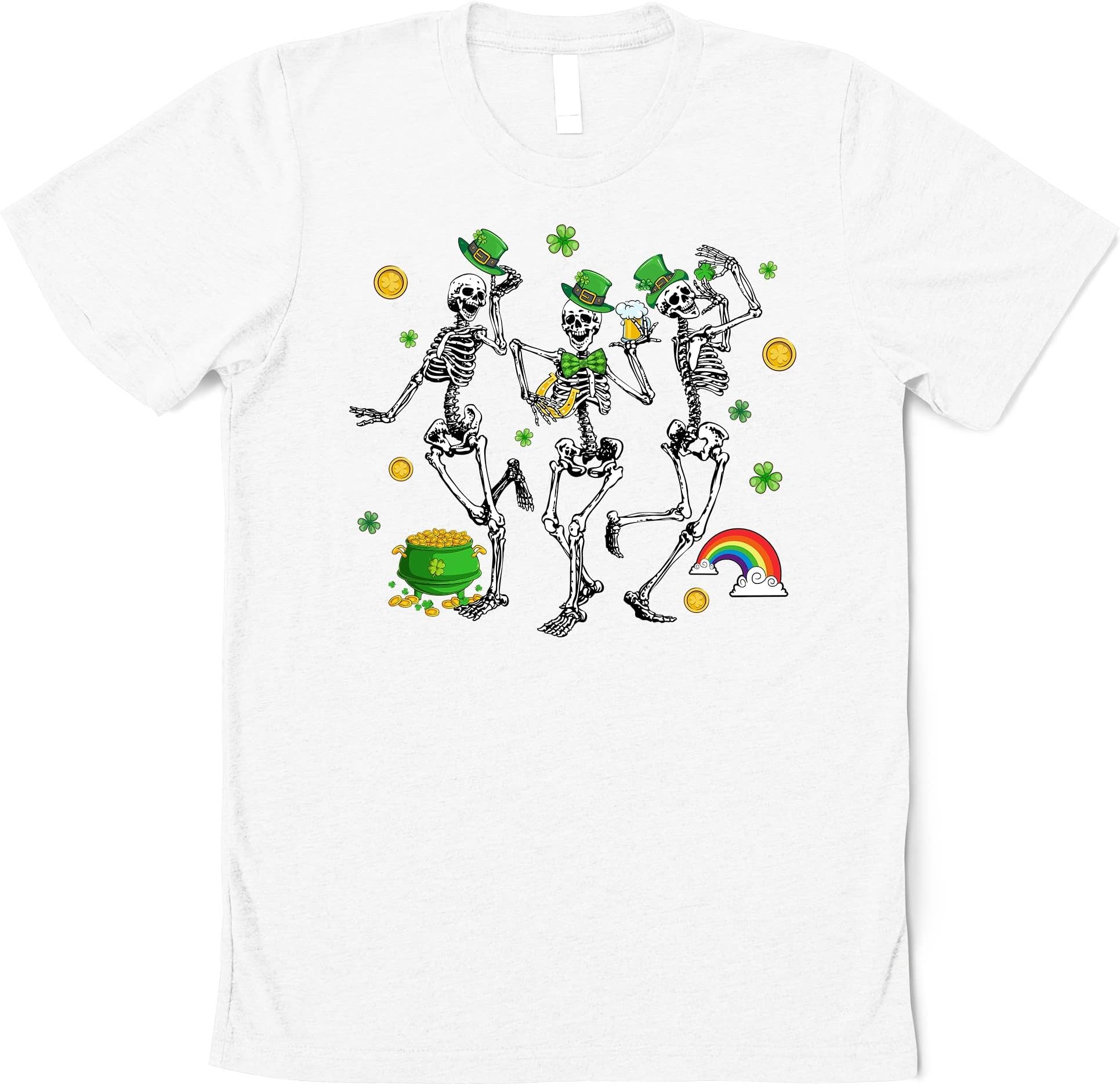 Dancing Skeleton St Patrick Day Shirt, Funny St Patrick Sweatshirt, Vintage Skeleton Shirt, Skeleton Shirt, St Patrick Day Gift Multicolored