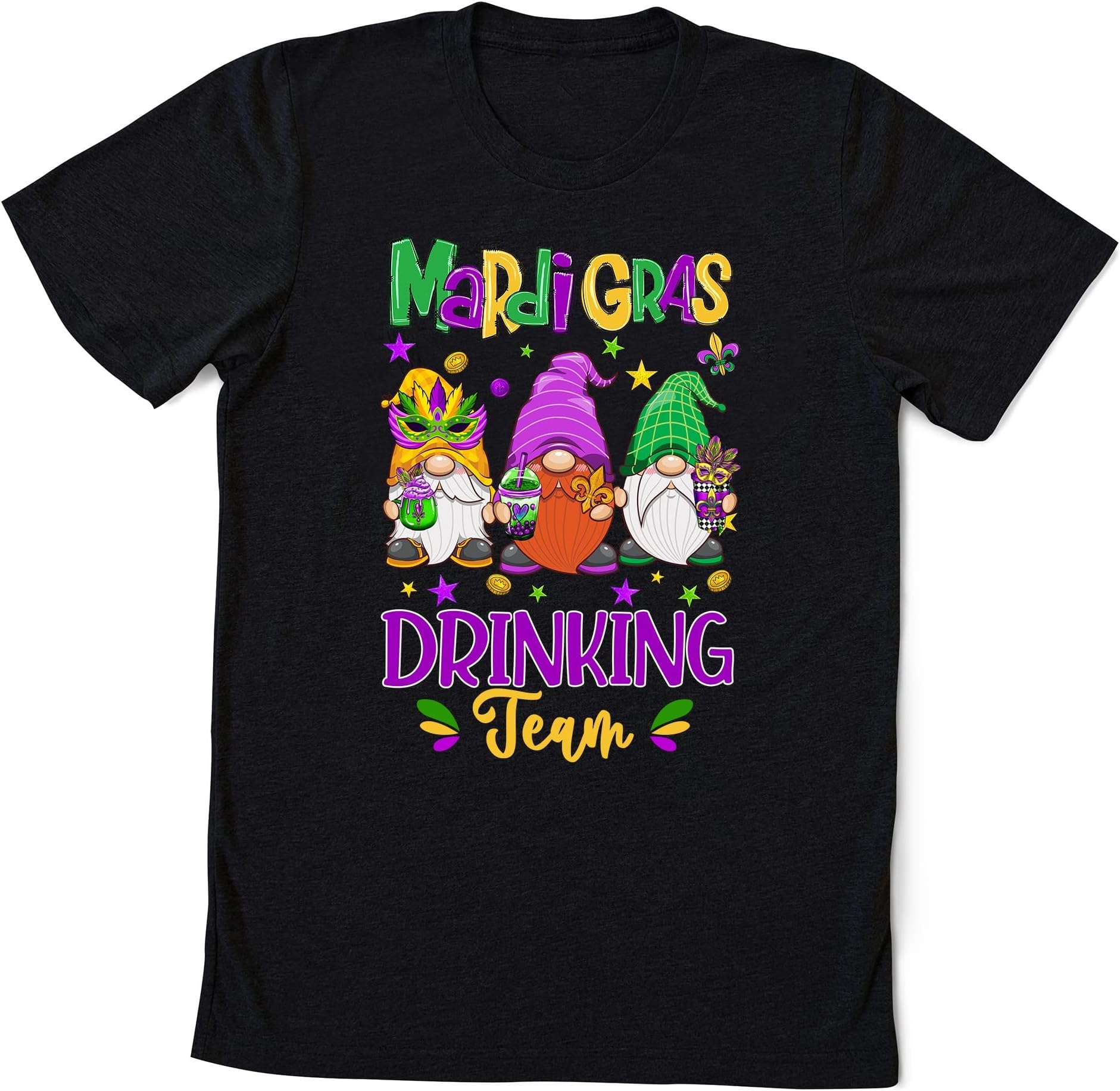Mardi Gras Drinking Team Wine Party Lover Gnome Shirt, Saints New Orleans Shirt, Mardi Gras Day