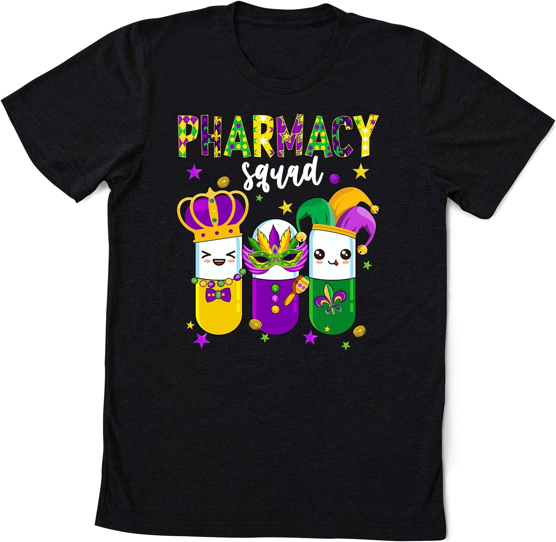 Pharmacy Squad Shirt, Mardi Gras Capsule, Louisiana Parade, Mardi Gras Shirt, Fat Tuesday, Pharmacist Life Gift Shirt Multicolored