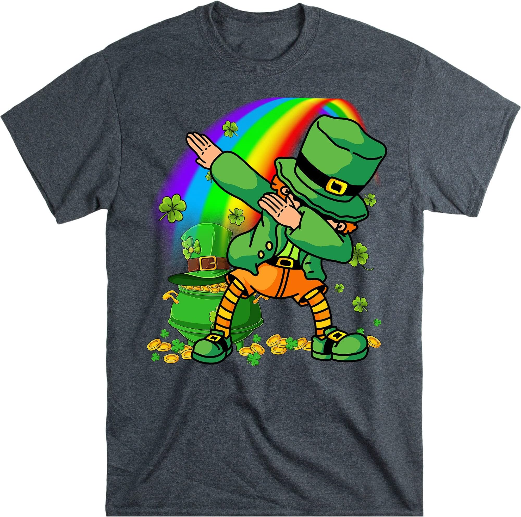 Dabbing Leprechaun Happy St Patricks Day Adults Boys Kids, Dabbing Flossing Leprechaun St Patricks Day Shirt, Leprechaun