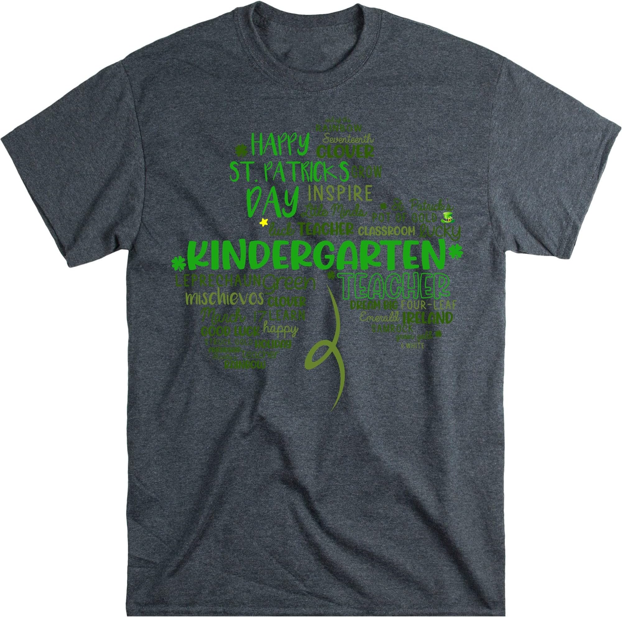 St Patricks Day Love Kindergarten Teacher Irish Shamrocks T-Shirt, Teacher Shirt, Shamrock Shirt
