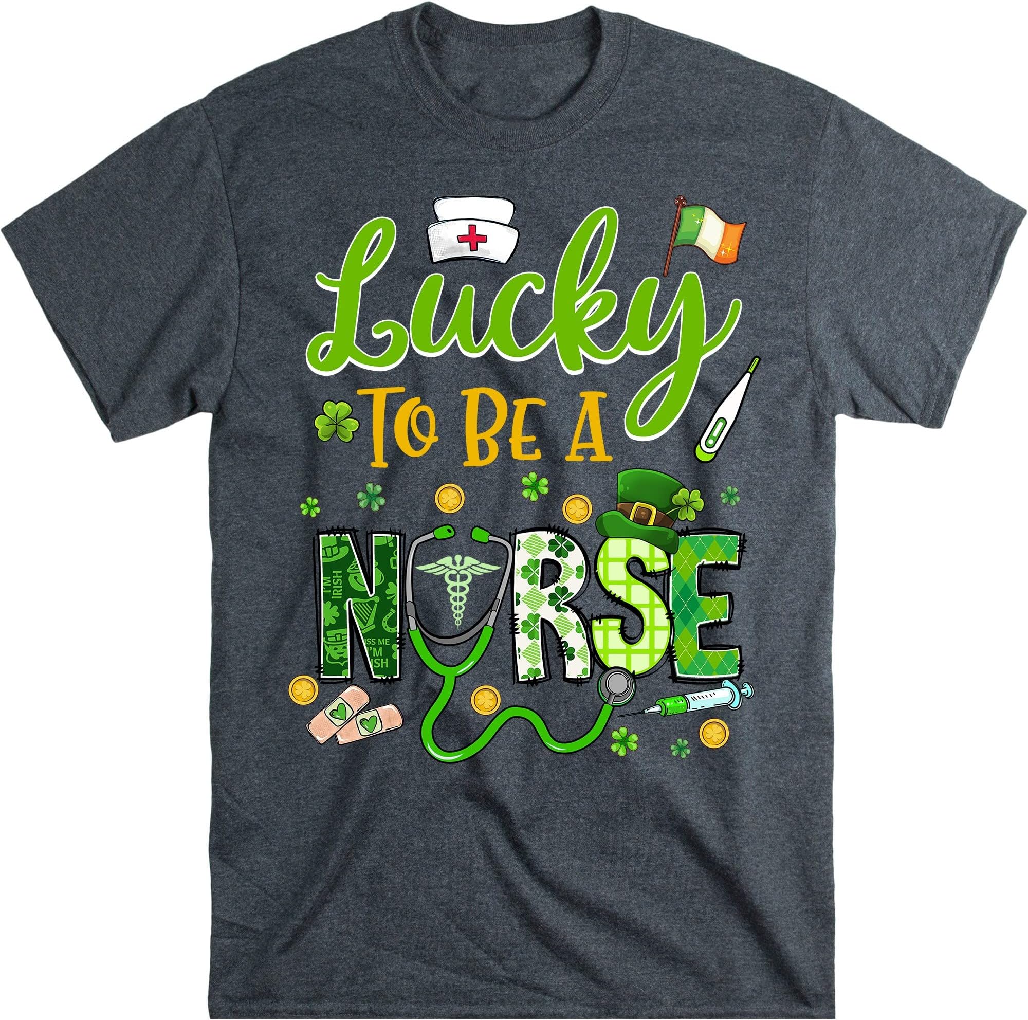 Lucky to Be a Nurse-Irish Nurse St Patricks Day 2023 T-Shirt, Nurse Patrick Day, Nurse Gift