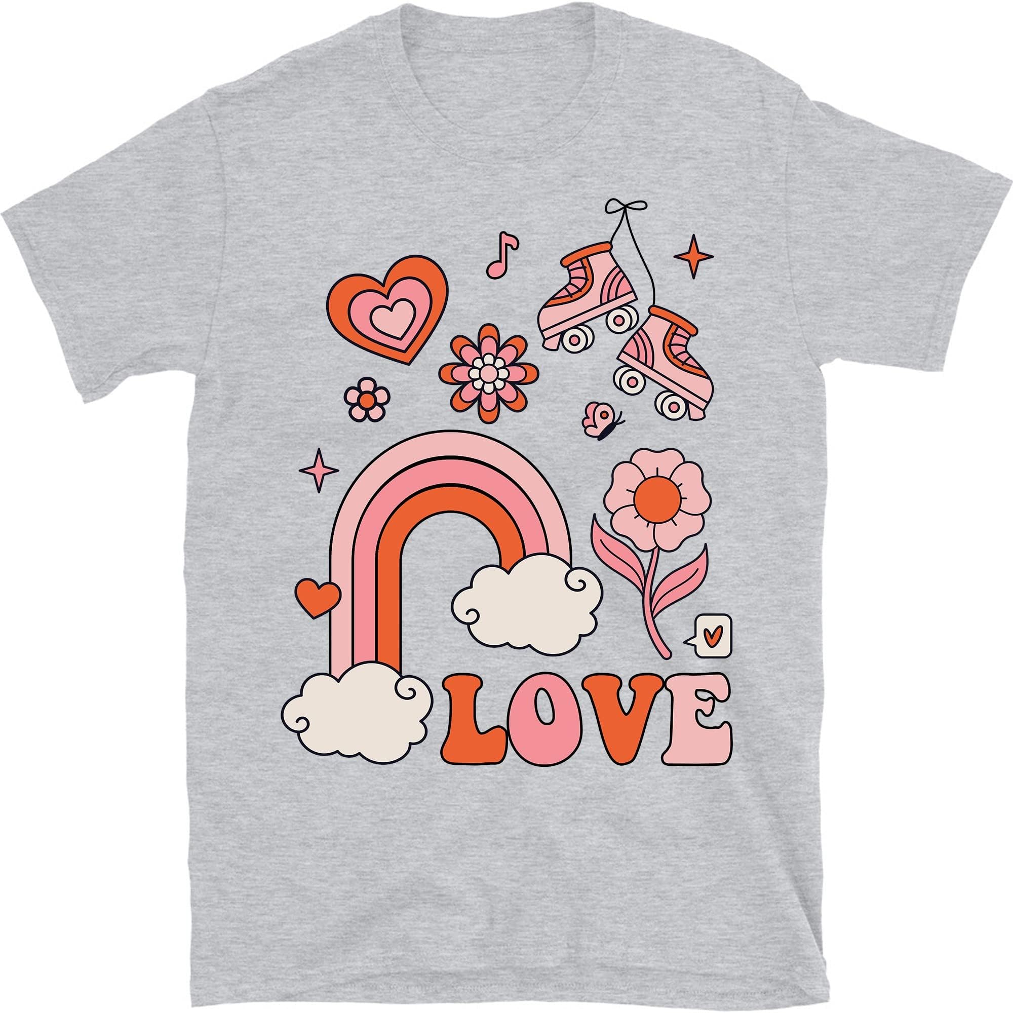 Retro Valentines Shirt, Vintage Valentine Shirt Happy Valentines Day,Gift for Girlfriend,Skateboard Shirt,Rocker Girl