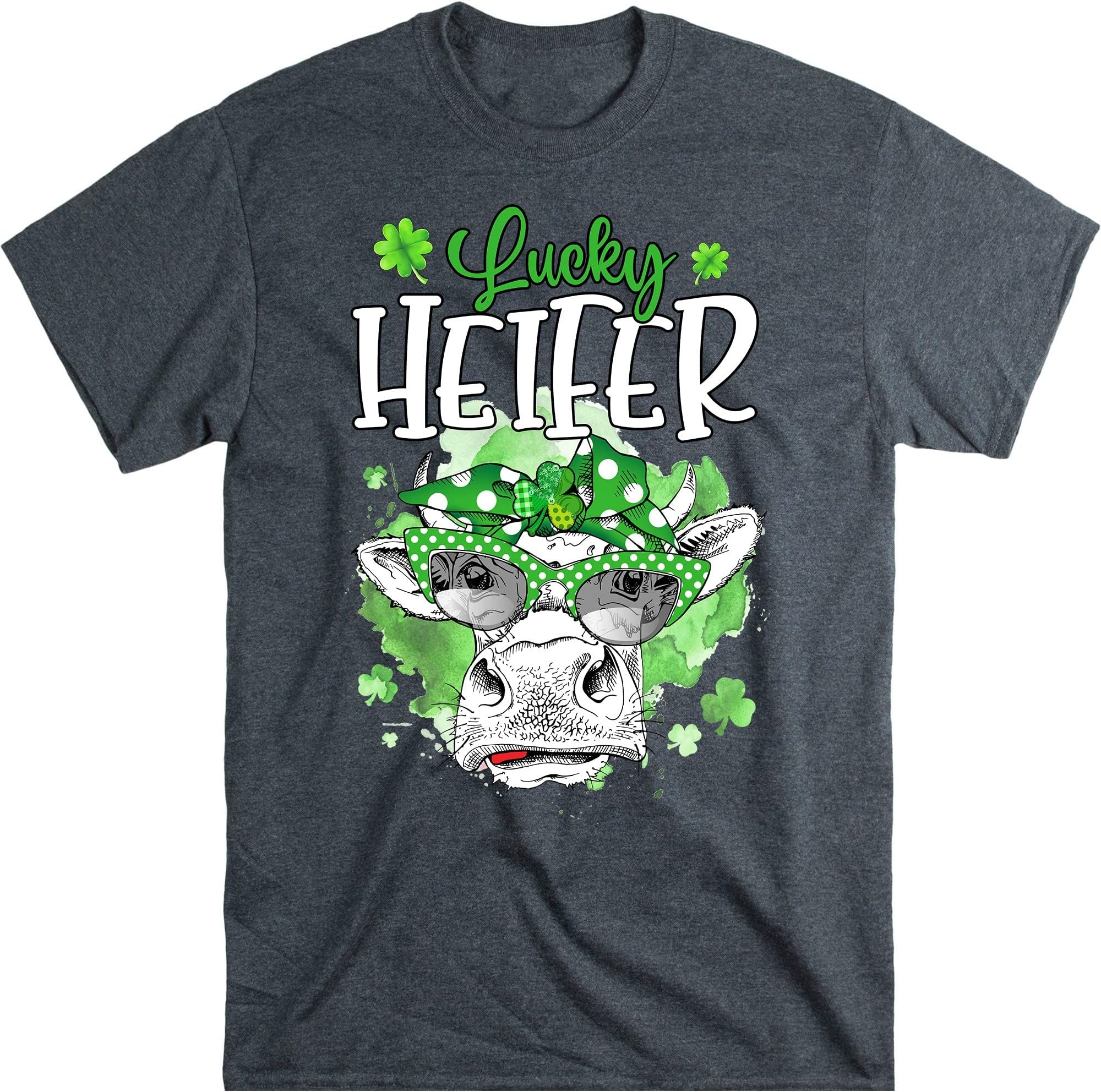 Lucky Heifer St Patricks T-Shirt, Funny Heifer St. Patrick Day Shirt, Funny Irish Gift, St Patricks Heifer Shirt