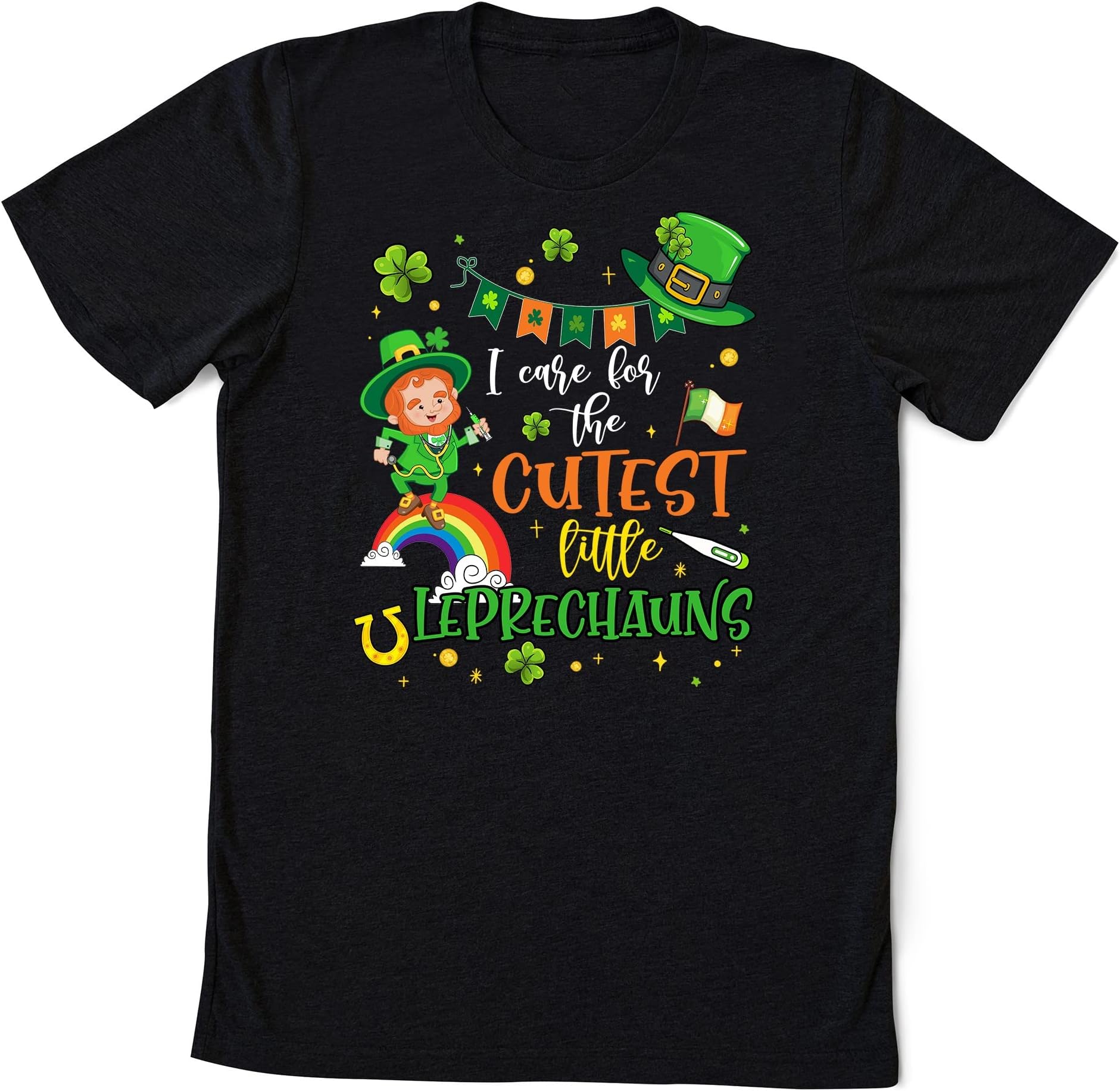 Funny NICU Nurse Care for Little Leprechauns St Patricks Day T-Shirt, Nurse Patrick Day, Nurse Gift Multicolored