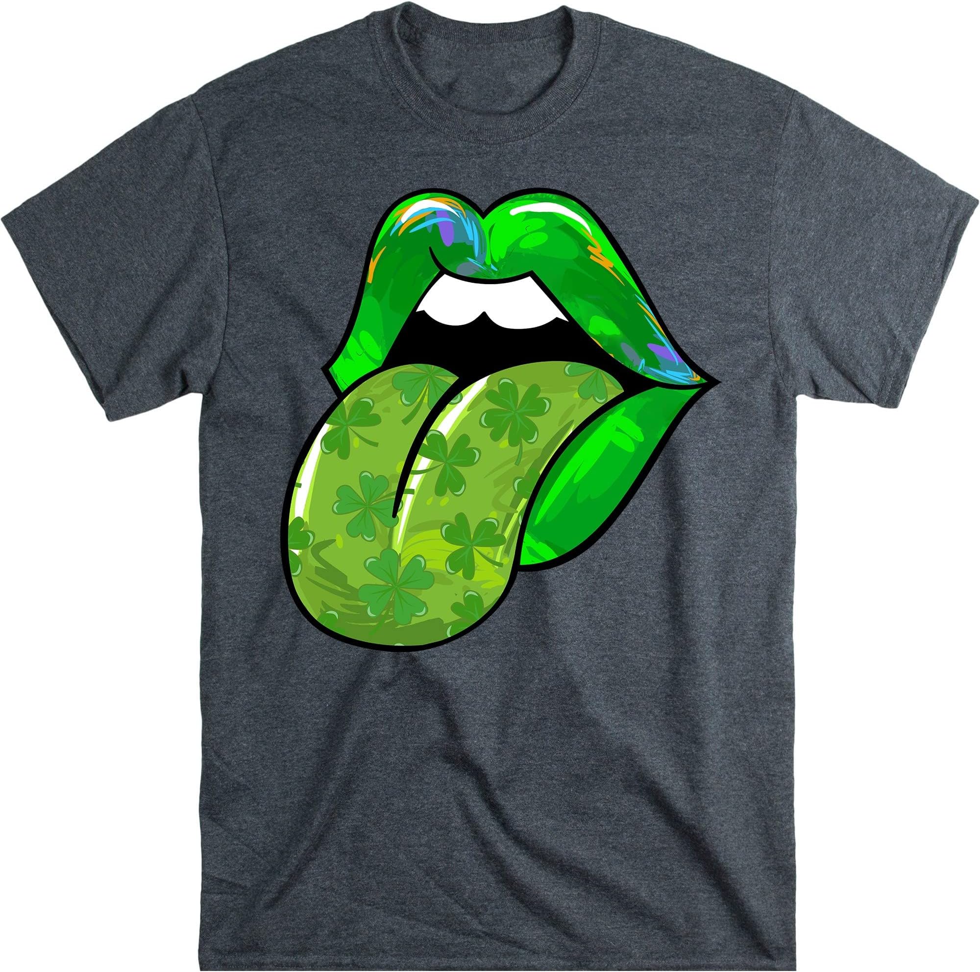 Shamrock Lips Shirt, St. Patrick's Day Shirt, Cute St Patricks Day Tee, Lips Tongue Shirt, Cute Patrick's Day Gift