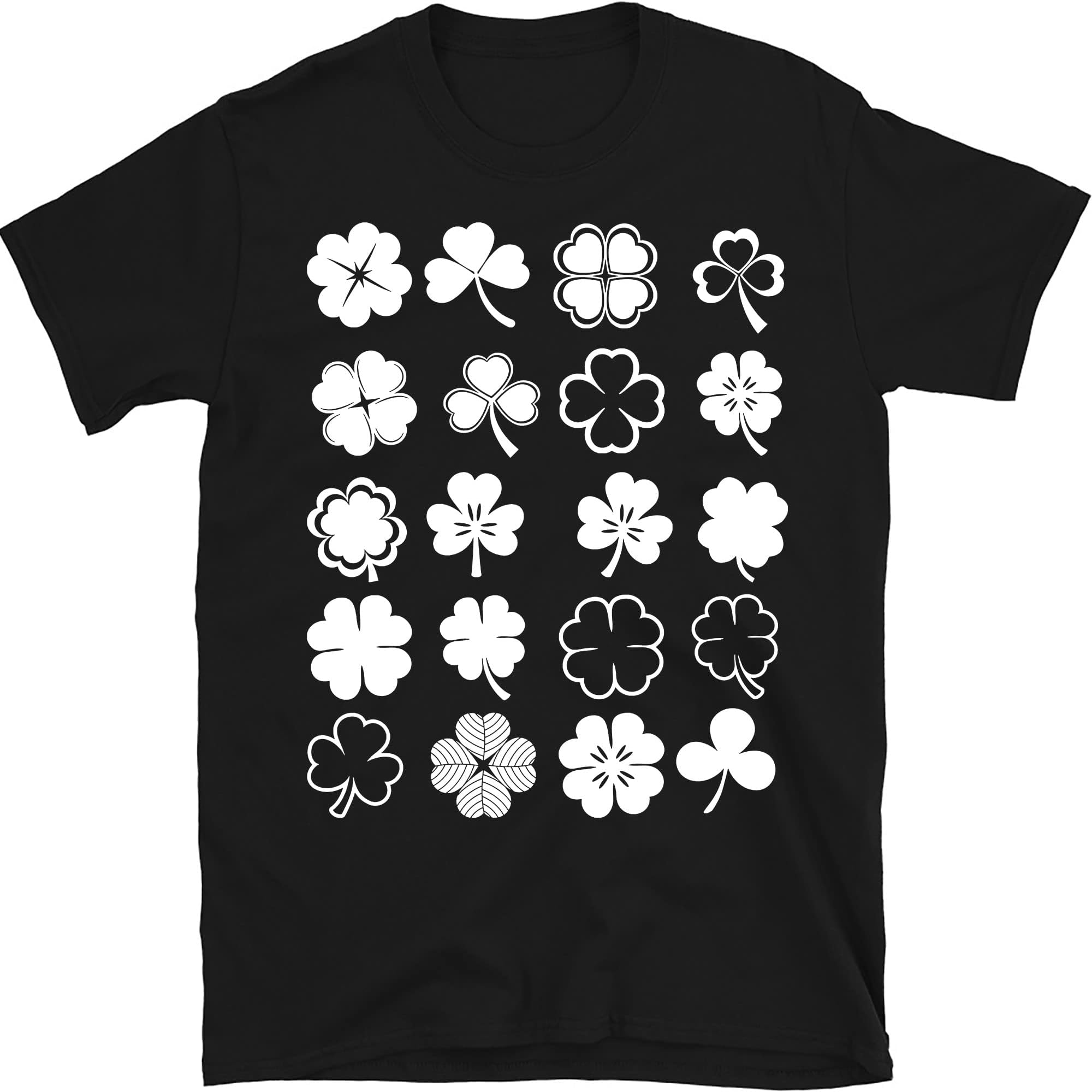 Shamrocks St. Patrick's Day Shirt Shamrock Shirt Unisex Shirt Women St Paddy's Day Shirt – Black/Large