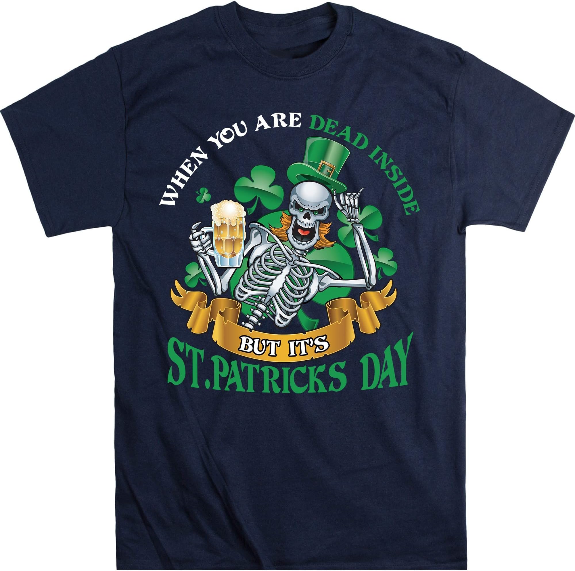 Skeleton Graphic St.Patricks Day Sweatshirt, Shamrock Crewneck, Funny St Paricks Tee, When You are Dead Inside