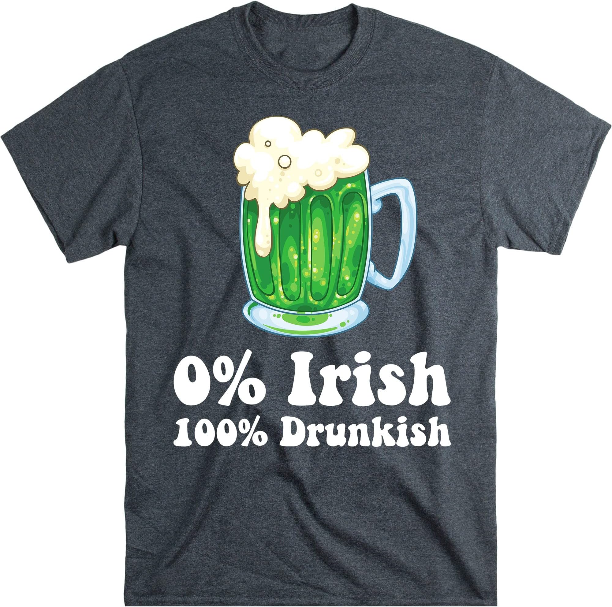 0% Irish Funny St. Patricks Day Tee, Long Sleeve, Sweatshirt or Tank Top Matching Couples St Paddy's Day Drinking Bar