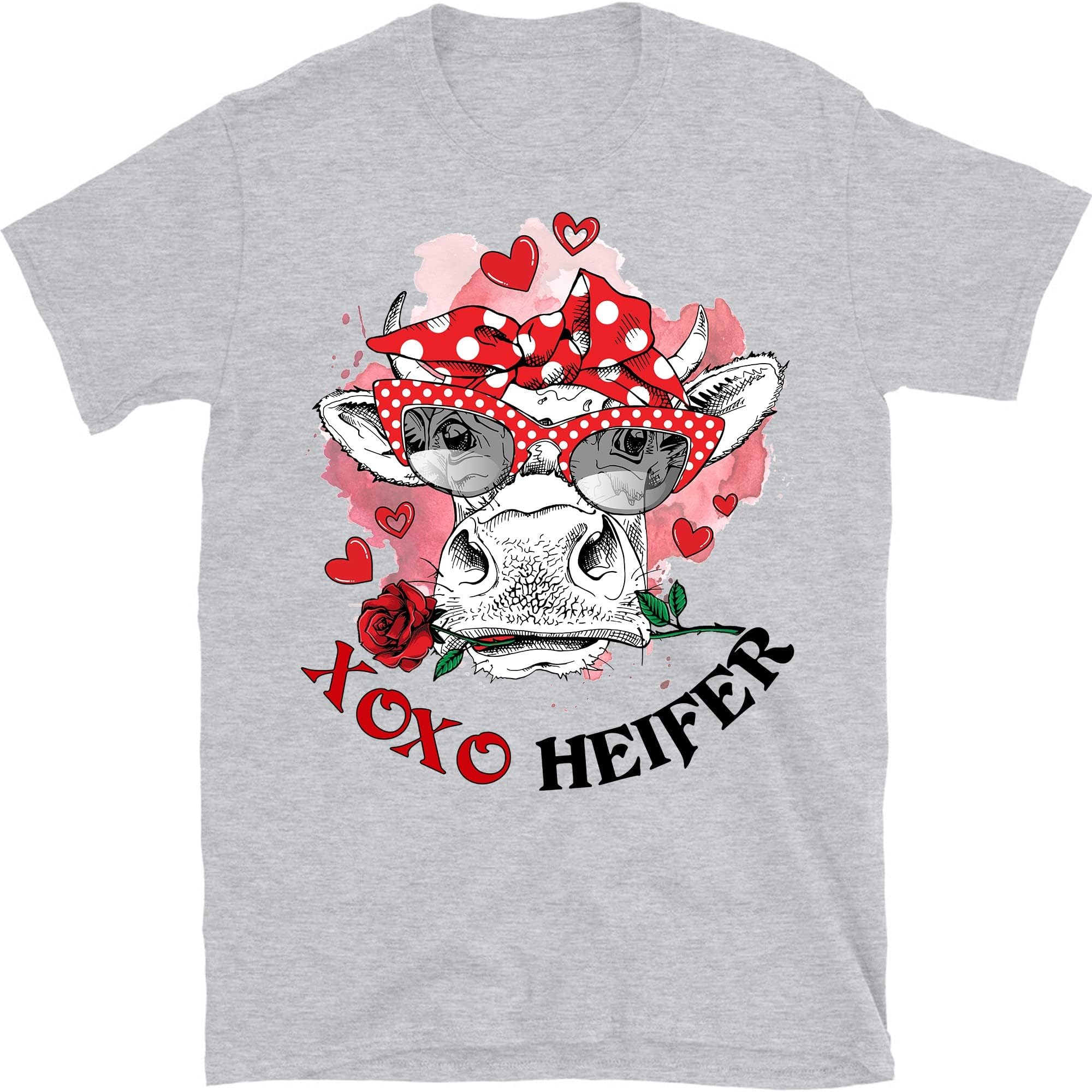 Heifer Valentine Shirt, Highland Cow Valentine Shirt, Valentine Day Western Country Shirt, Love Cow Valentines Day Shirt