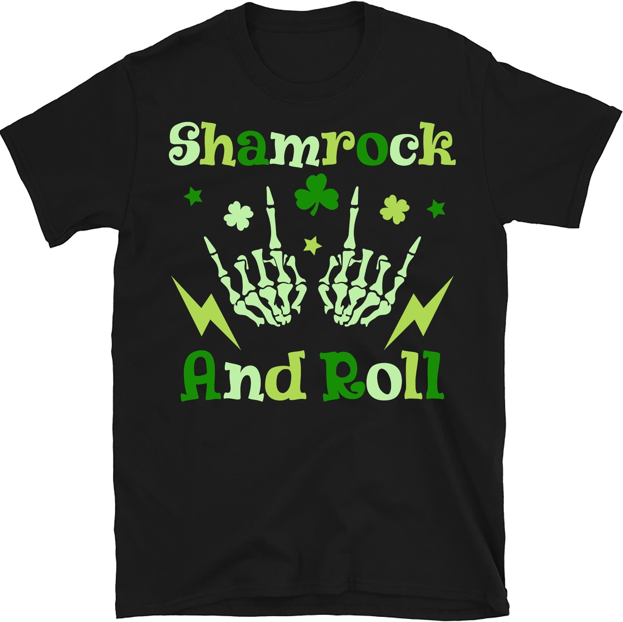 St. Patrick's Shirt, Shamrock and Roll Shirt, St. Patrick's Day Shirt, Retro Shirt, Retro St Patricks Shirt, Skeleton Shirt