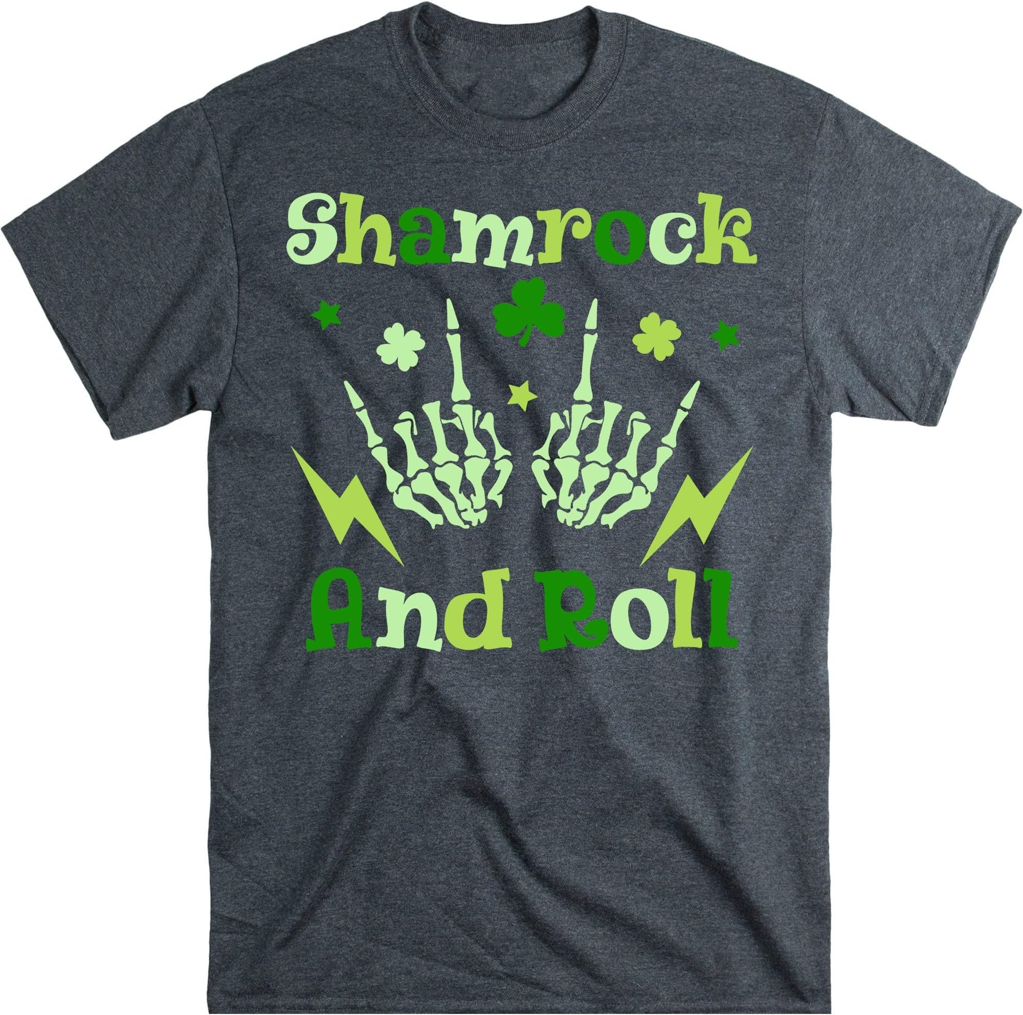 St. Patrick's Shirt, Shamrock and Roll Shirt, St. Patrick's Day Shirt, Retro Shirt, Retro St Patricks Shirt, Skeleton Shirt