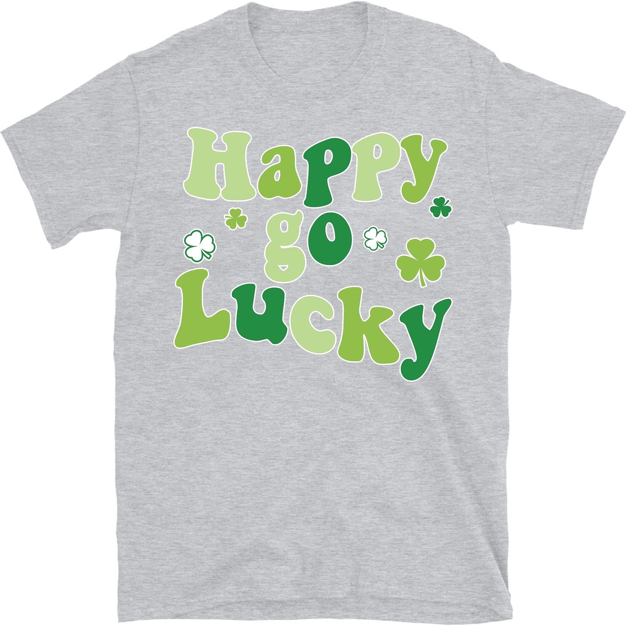 Happy Go Lucky Retro Shirt, Retro St. Patrick's Day Shirt, St. Patrick's Day Shirt, Happy Lucky Shirt, Shamrock Shirt