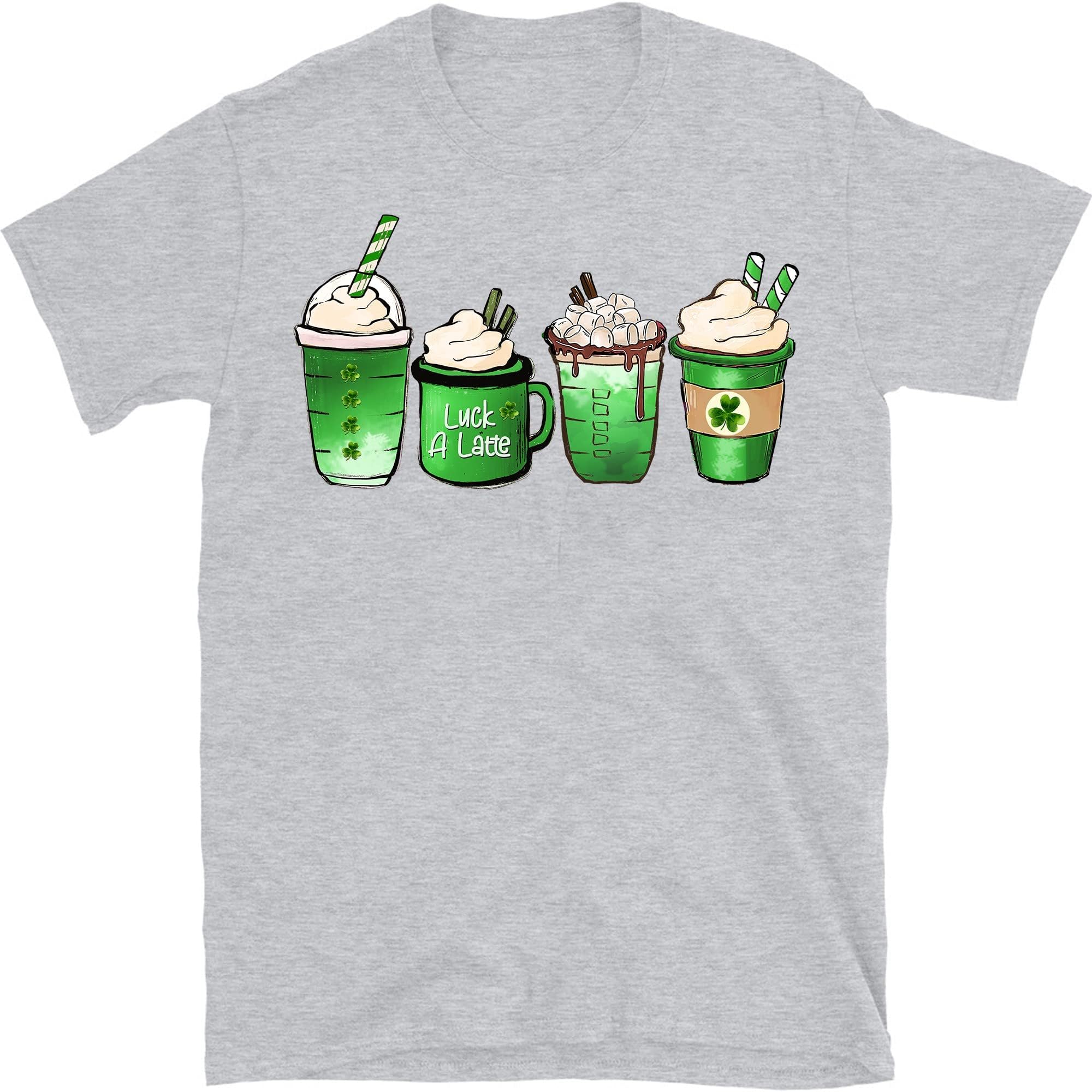 Luck a Latte Shirt, St. Patrick's Coffee Shirt, Cute St. Patrick's Day Shirt, Cute St. Patrick's Gift, Irish Shirt, Coffee Shirt