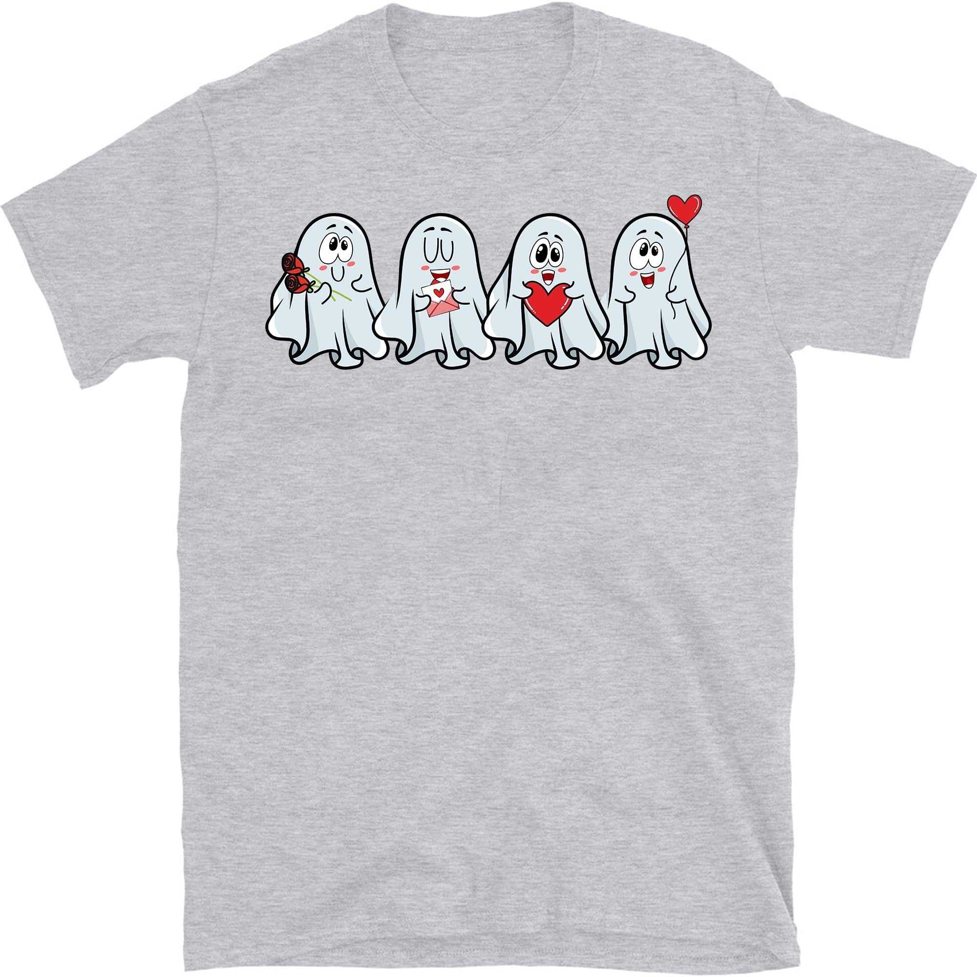 Cute Valentine Ghost T-Shirt, Funny Valentine's Day Shirt, Cute Ghosts T-Shirt, Retro Valentines Day T-Shirt