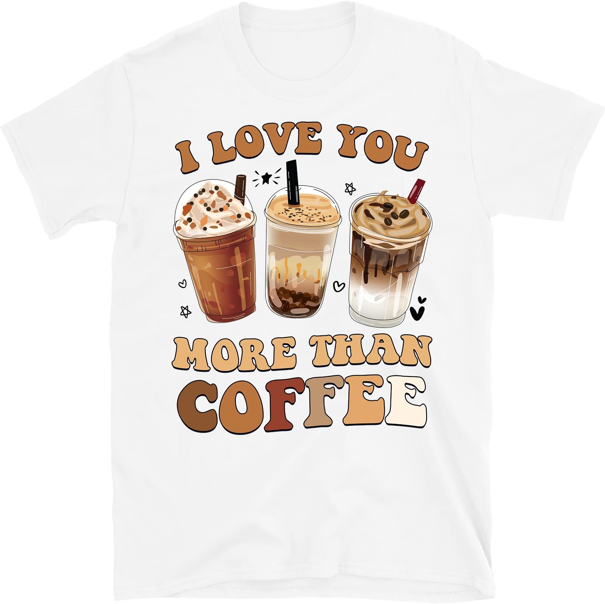 Love You More Than Coffee Valentines Day T-Shirt, Retro Valentines Day T-Shirt, Valentines Day Apparel