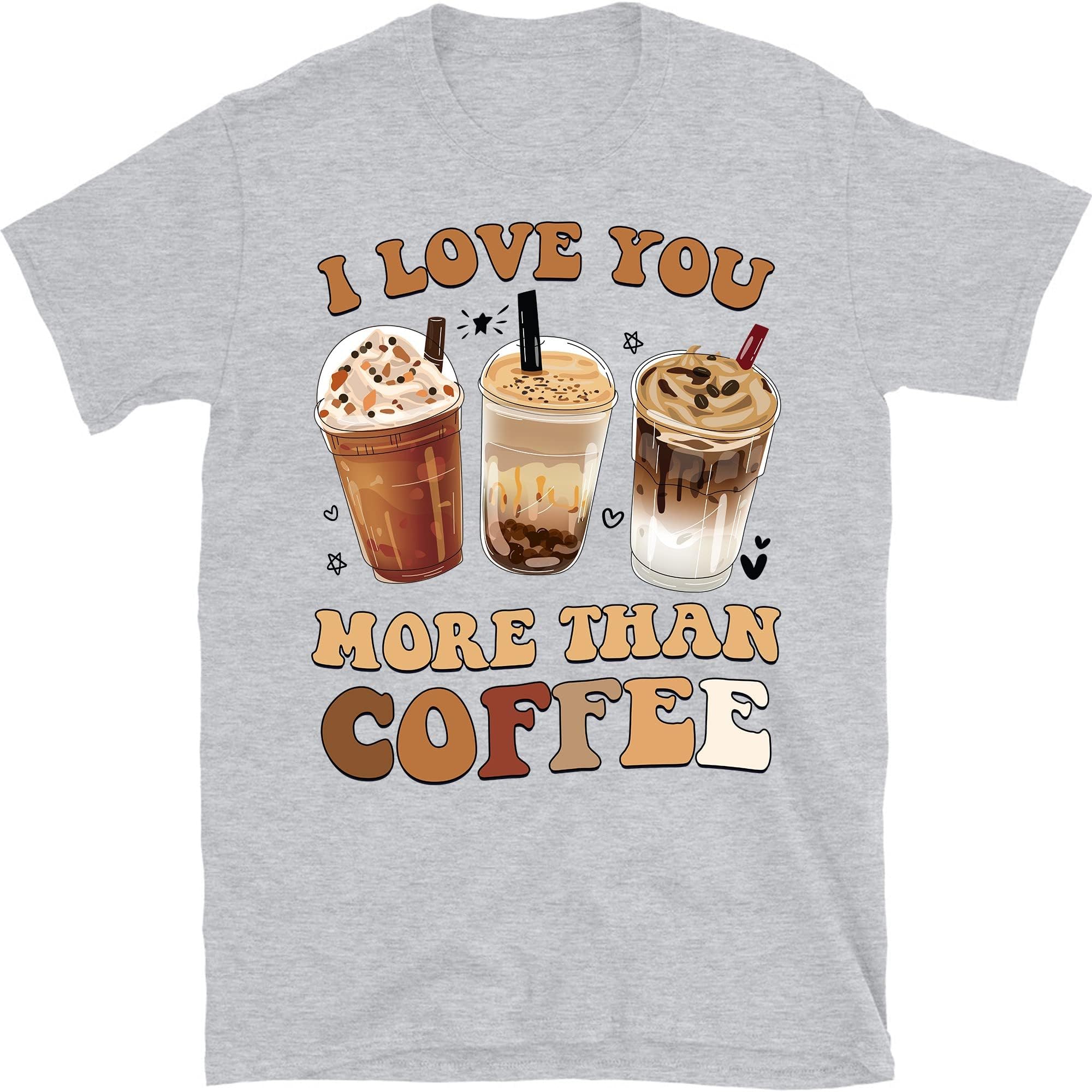 Love You More Than Coffee Valentines Day T-Shirt, Retro Valentines Day T-Shirt, Valentines Day Apparel