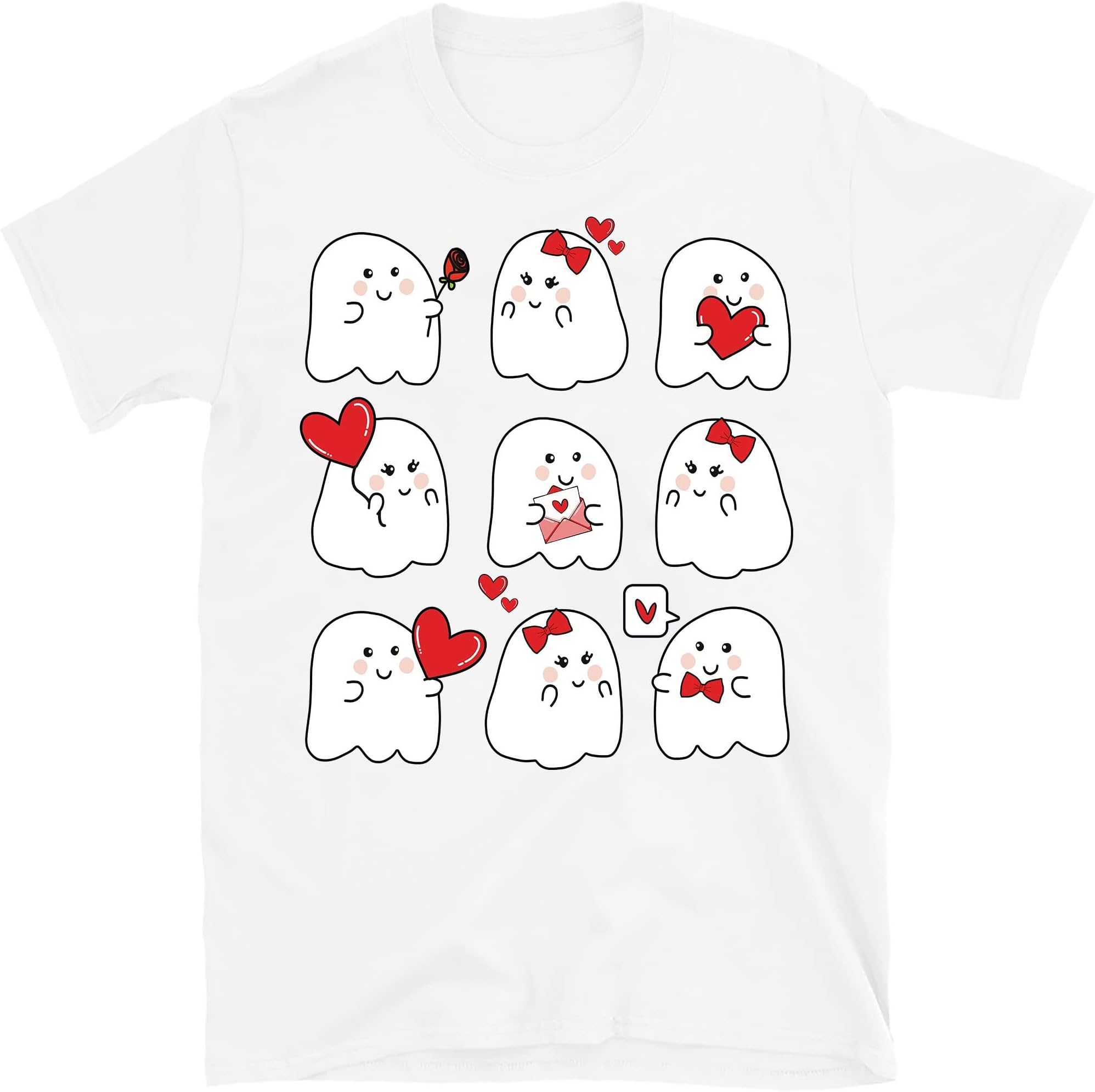 Valentine Ghost Shirt, Valentine's Day Shirt, Comfort Colors Valentines Day Shirt, Goth Valentine Shirt, Cute Ghosts