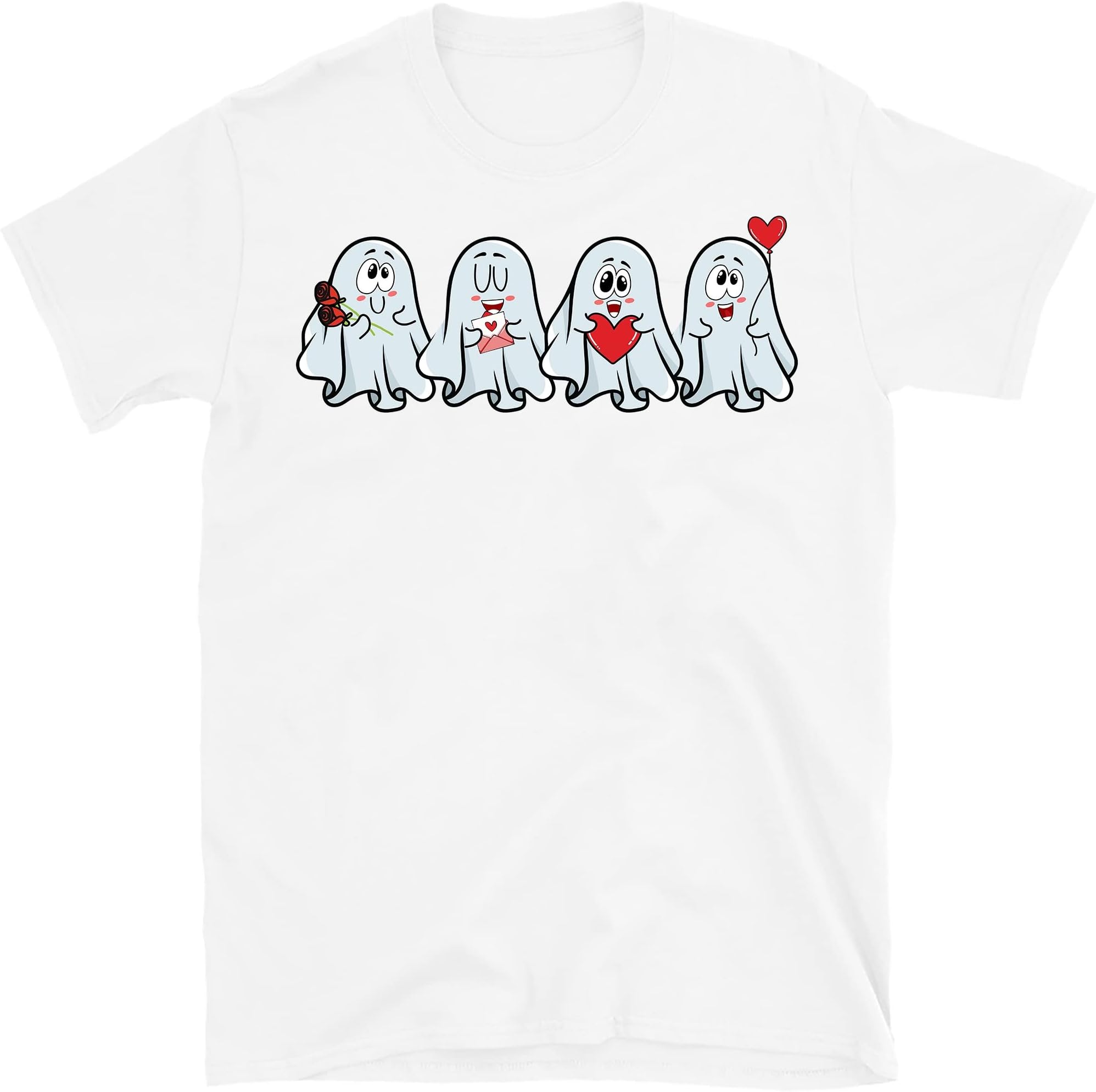 Cute Valentine Ghost T-Shirt, Funny Valentine's Day Shirt, Cute Ghosts T-Shirt, Retro Valentines Day T-Shirt