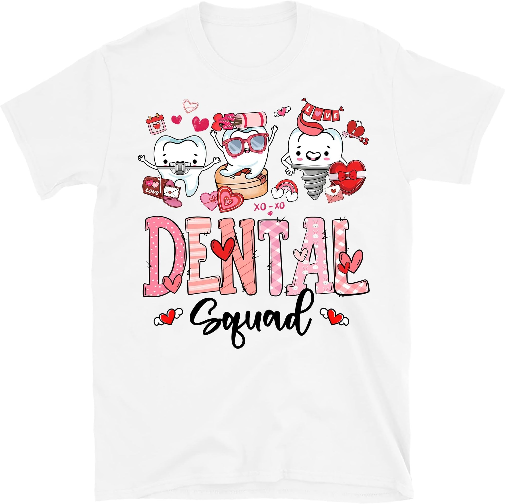 Cute Dental Squad Happy Valentine's Day 2023 Shirt, Valentine Dentist Life, Dental Valentine, Dental Hygienist, Dental