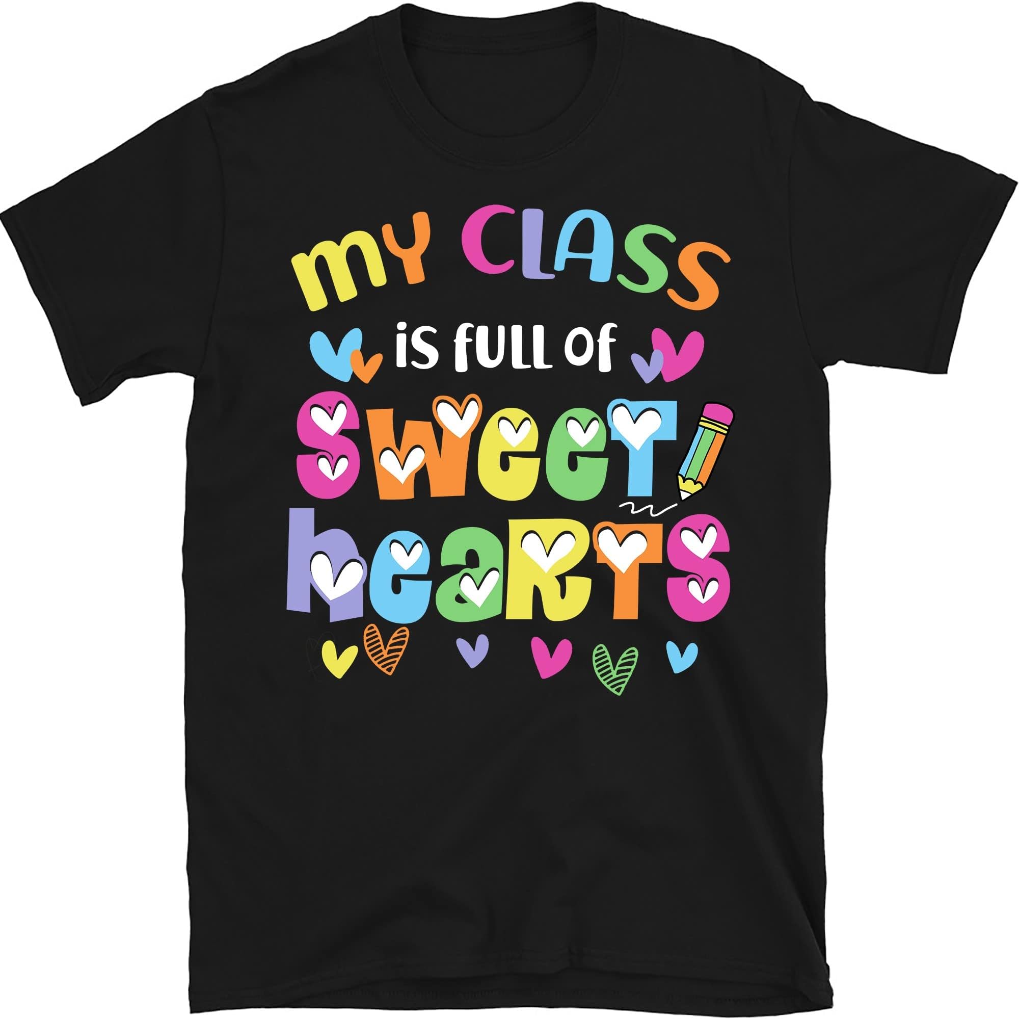 Teacher Valentines Day Gifts Shirt Love My Sweet Students T-Shirt