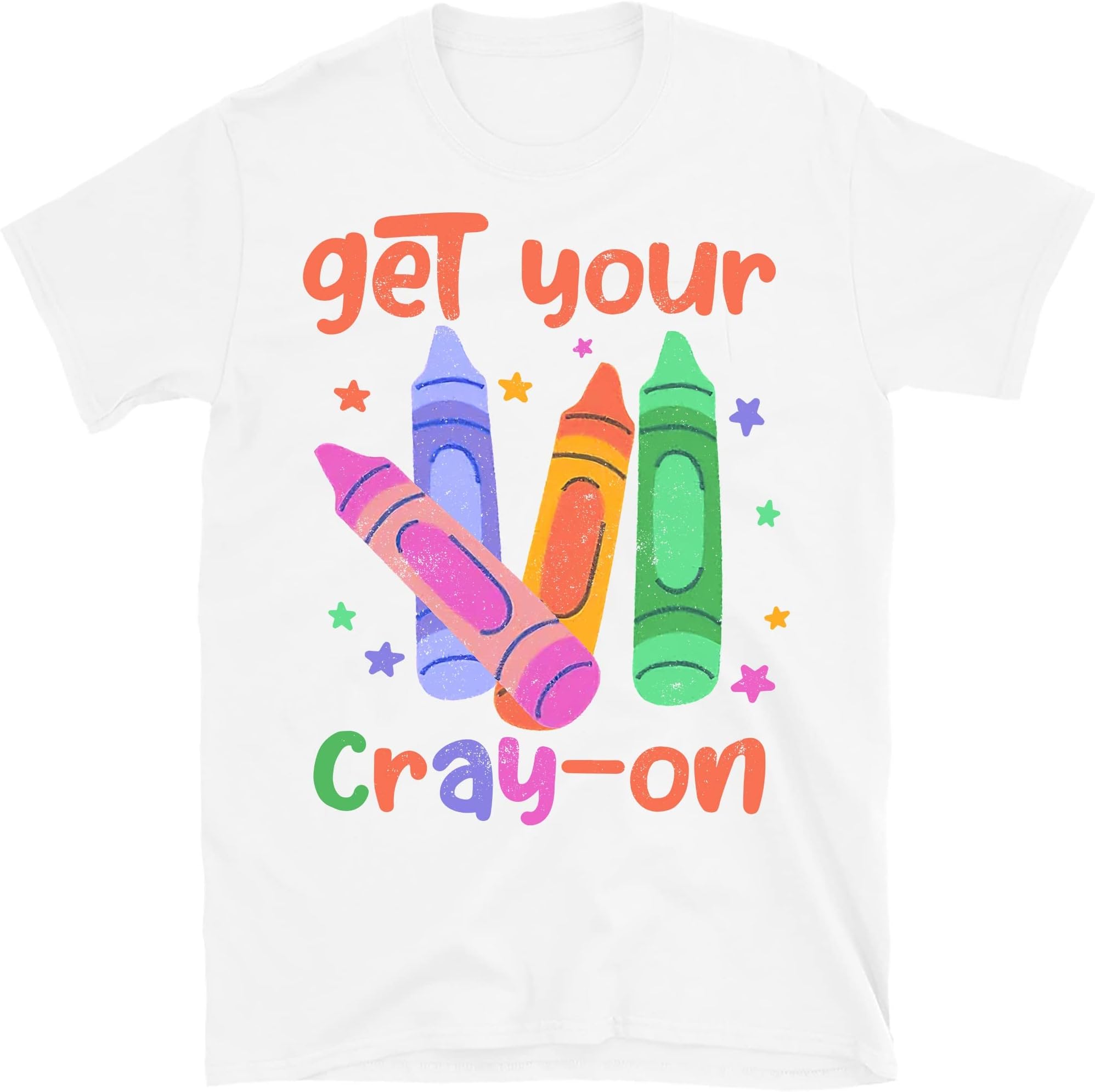 Get Your Cray-on Shirt, Distressed Teacher Shirt, Cute Teacher Shirts, Trendy Retro Teacher Shirt, Funny Teacher Shirt