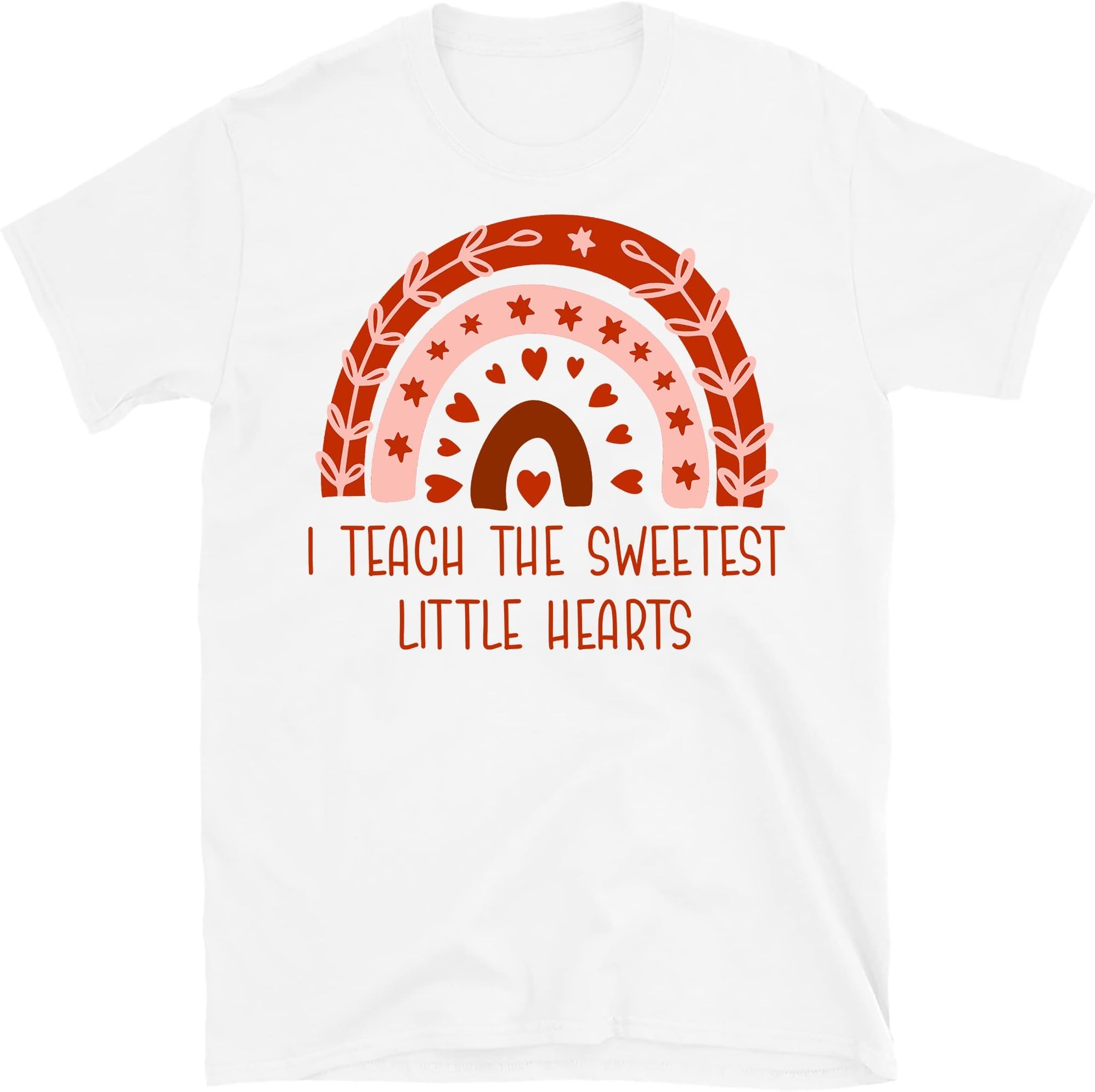 I Teach The Sweetest Hearts Rainbow Teacher Valentines Day T-Shirt, Teacher Shirt, Teacher Gift