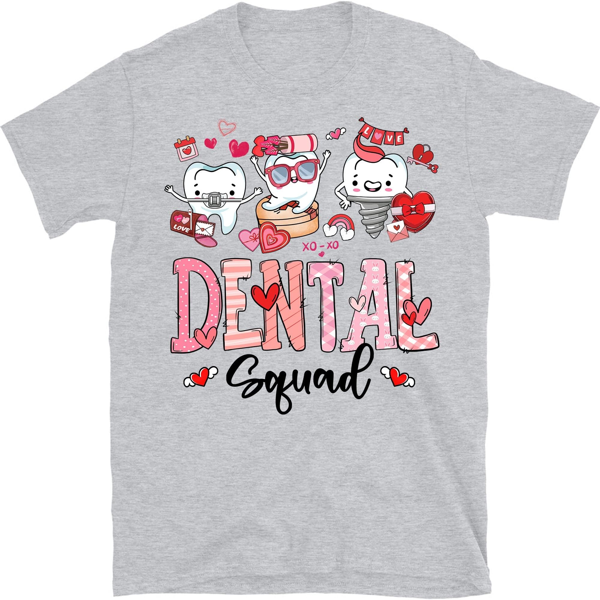 Cute Dental Squad Happy Valentine's Day 2023 Shirt, Valentine Dentist Life, Dental Valentine, Dental Hygienist, Dental