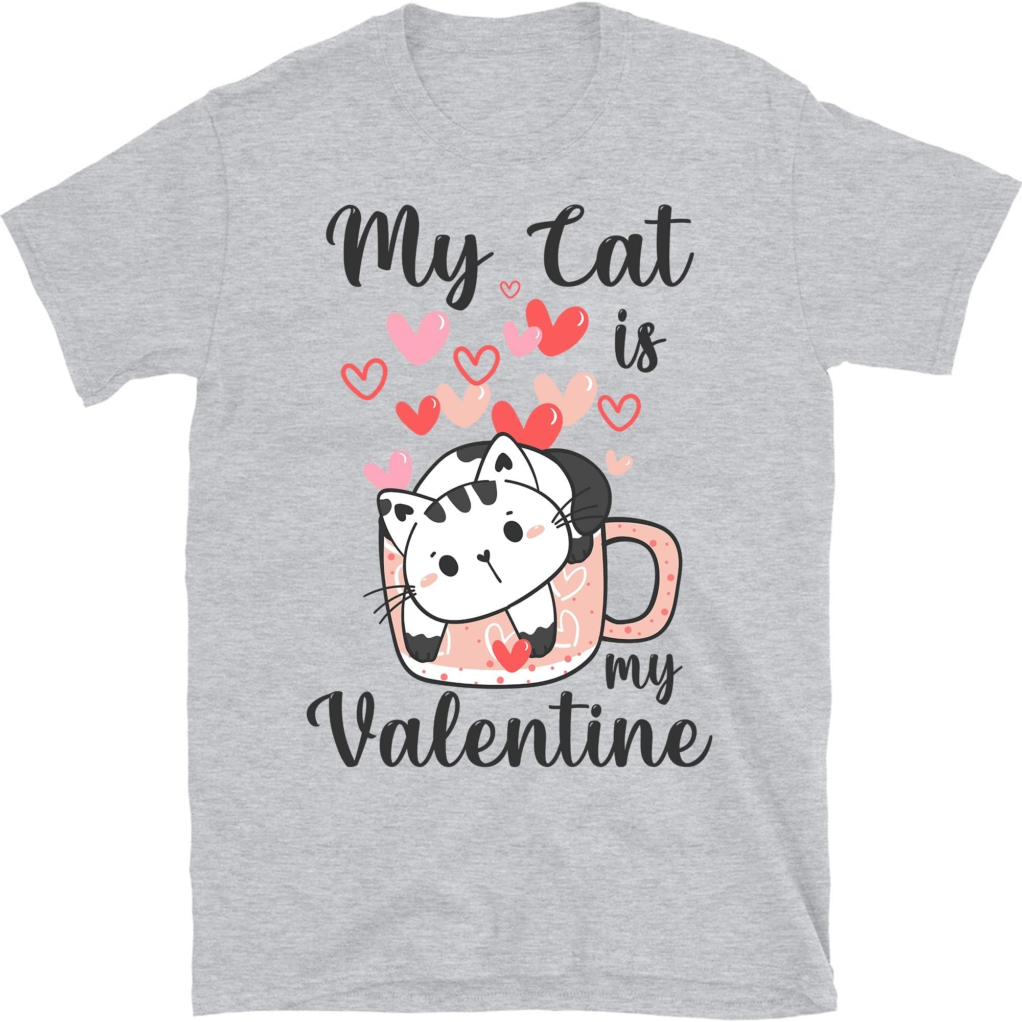 My Cat is My Valentine Shirt, Funny ValentineS Day Sweatshirt, Cat Lover Gift, Cat Valentine Cat Mom, Fur Mama for Life