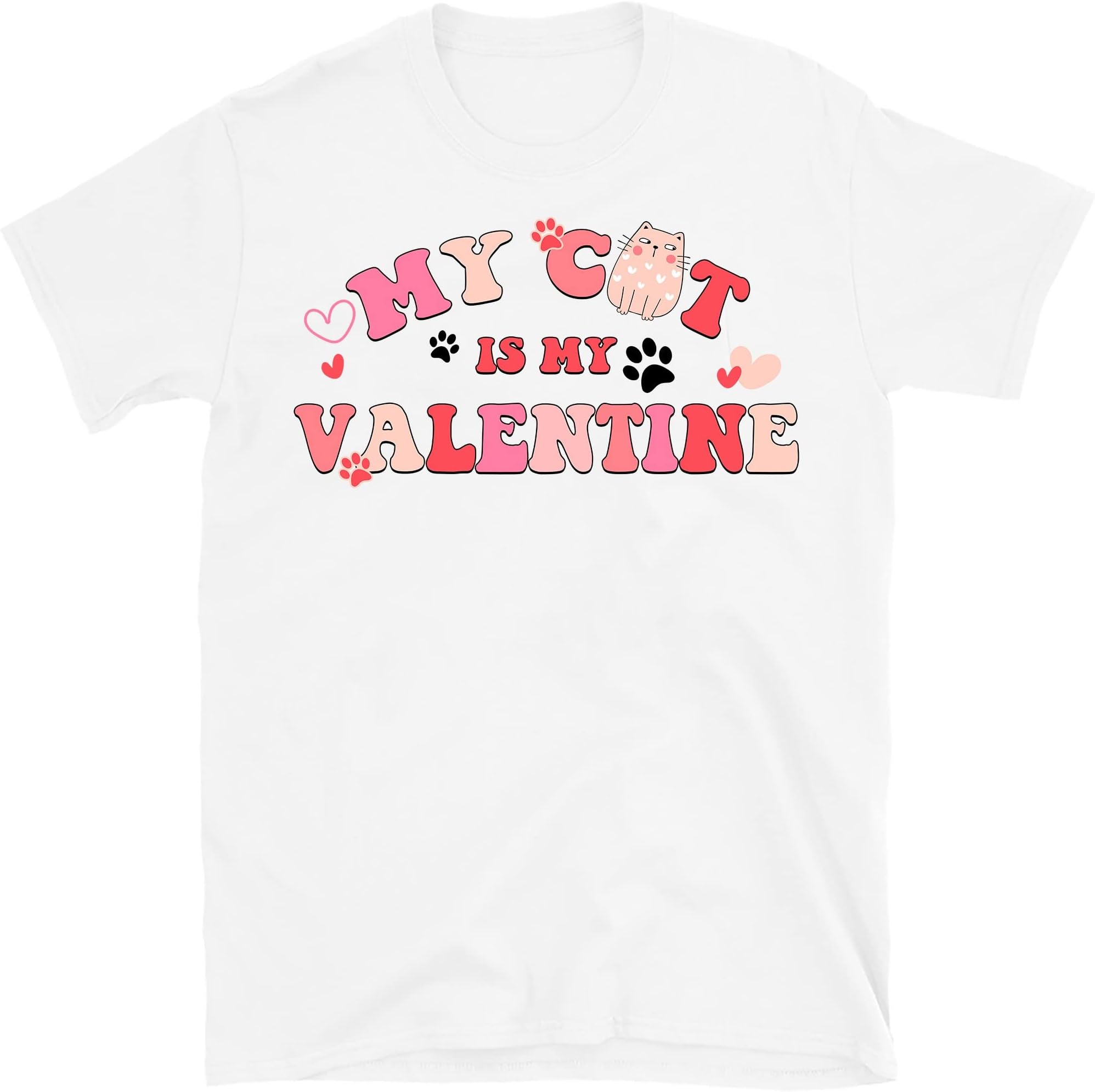 My Cat is My Valentine Shirt, Funny ValentineS Day Shirt Cat Lover Gift, Cat Valentine Shirt, Cat Mom, Fur Mama for Life