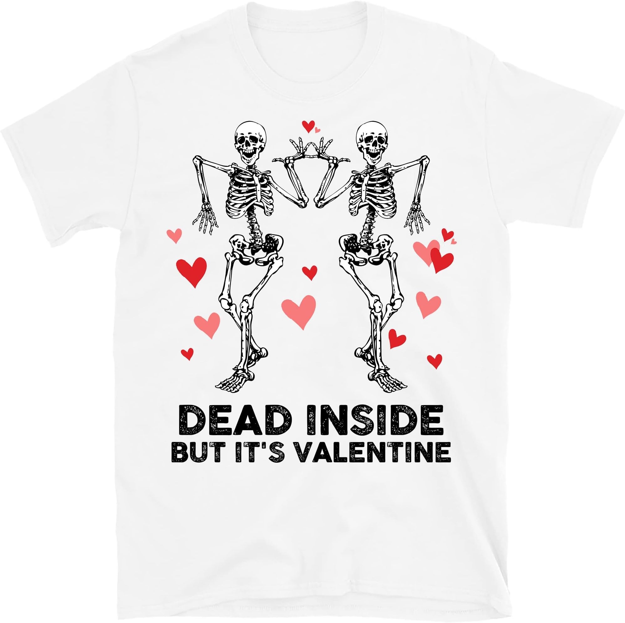 Dead Inside But It's Valentine, Couple's Shirt, Couple Skull, Valentine Shirt, Cute Women Shirt