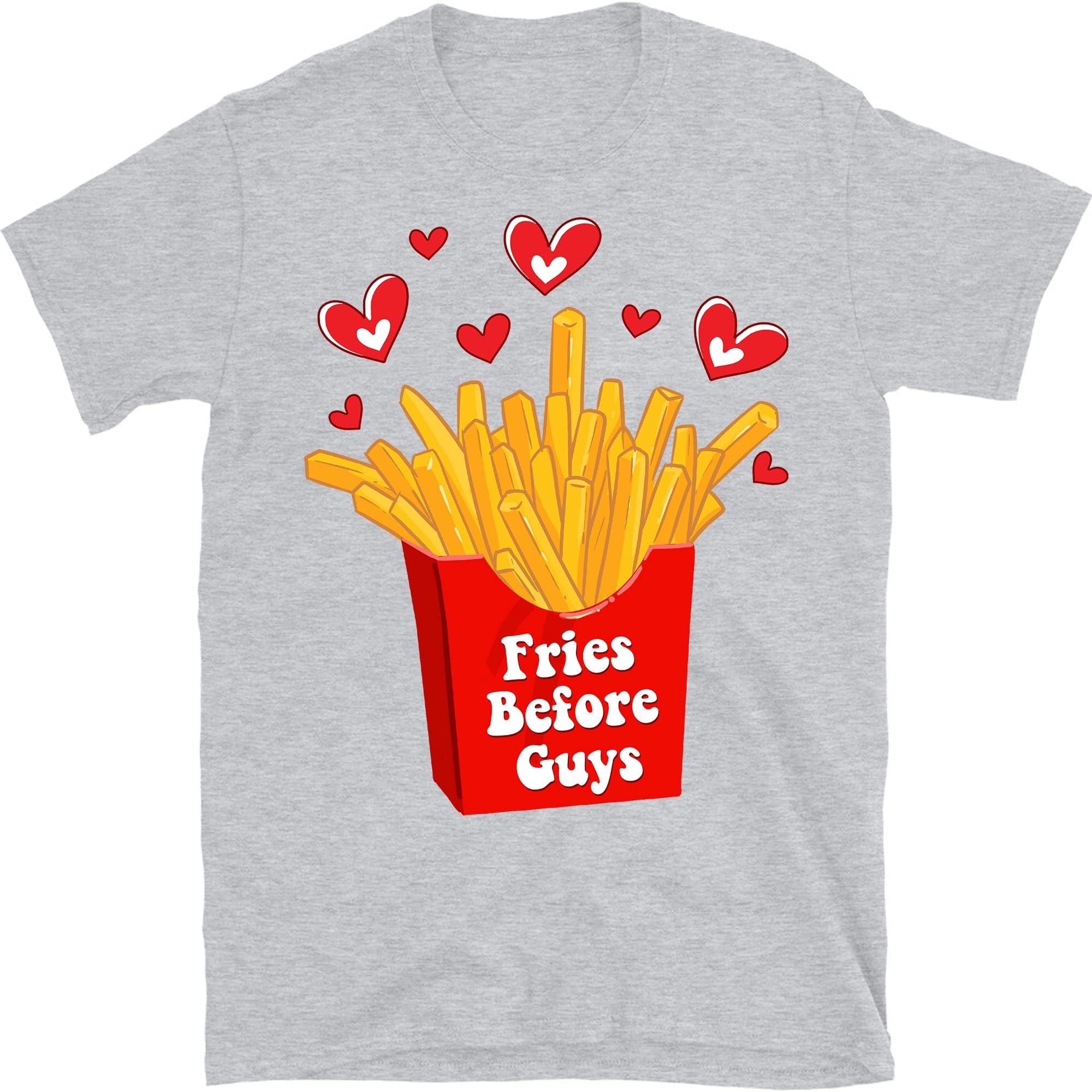 Fries Before Guys Valentines Day Shirt,Valentines Day Shirts for Woman,Heart Shirt,Cute Valentine Shirt,Valentines Day Gift