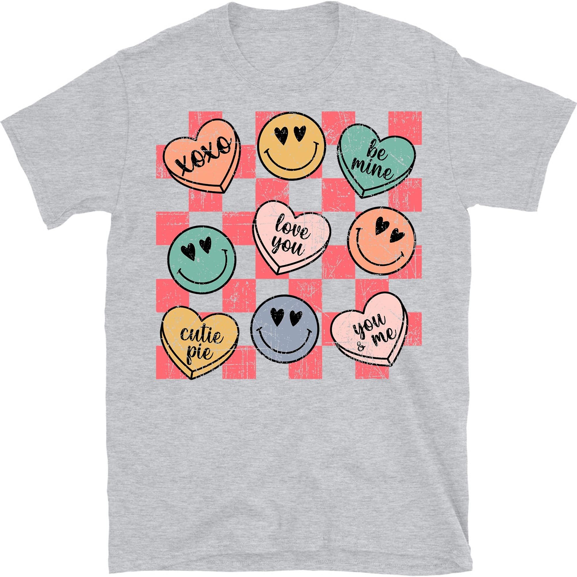 Valentines Shirt Groovy Valentines Shirt, Womens Valentines Day Shirt Valentines Conversation Hearts, Valentine's Day Gift