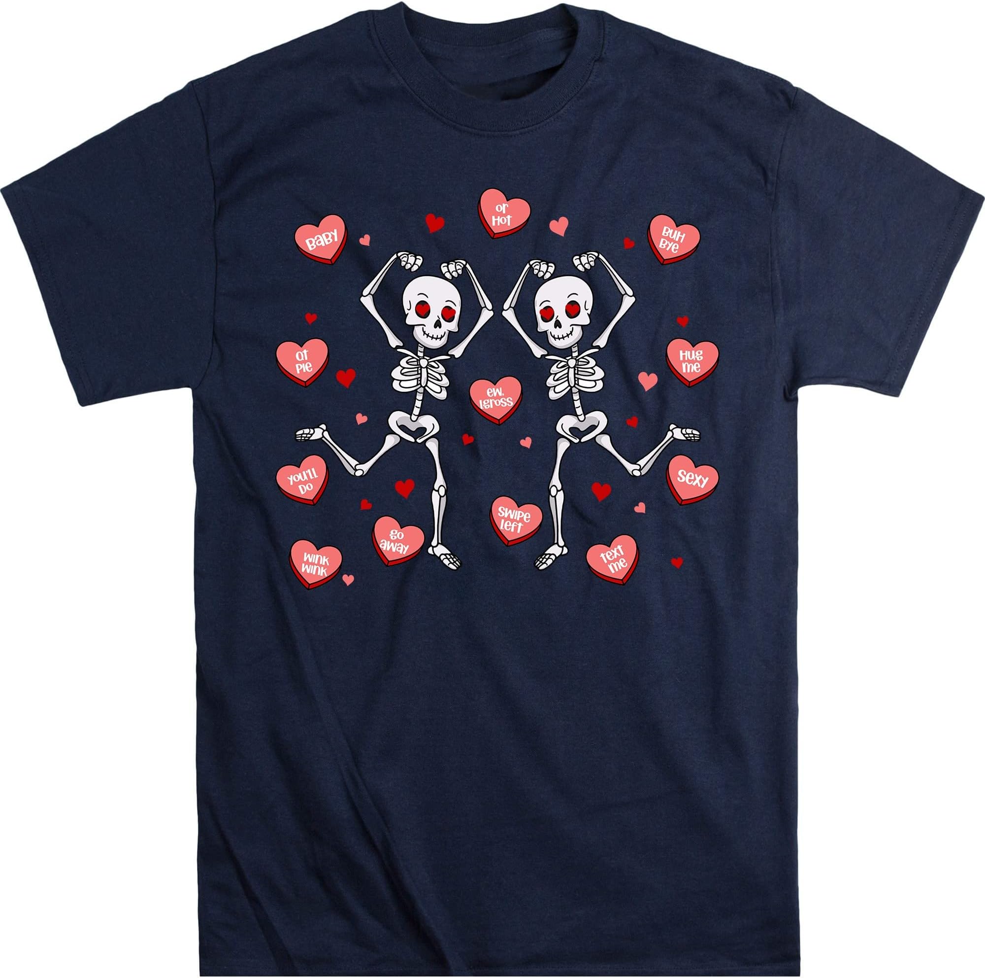 Valentine Skeleton Sweatshirt Goth Valentine Sweater Spooky Valentine Gothic Love Gift Alternative Dark Valentine's – Navy/Small