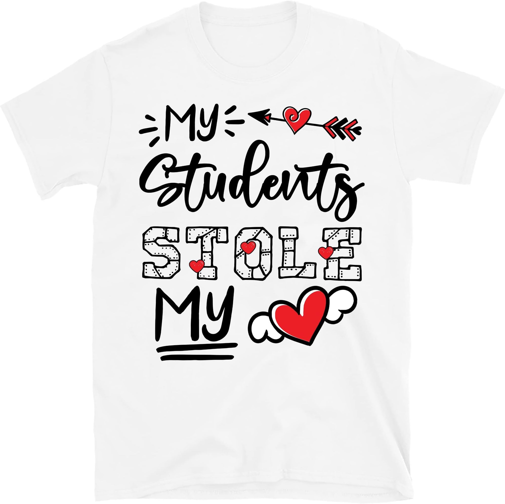 Teacher Shirt,Valentines Day T-Shirt Teachers,Cute Valentine Shirt,Valentines Day Gift,Teacher Gift – White/Large
