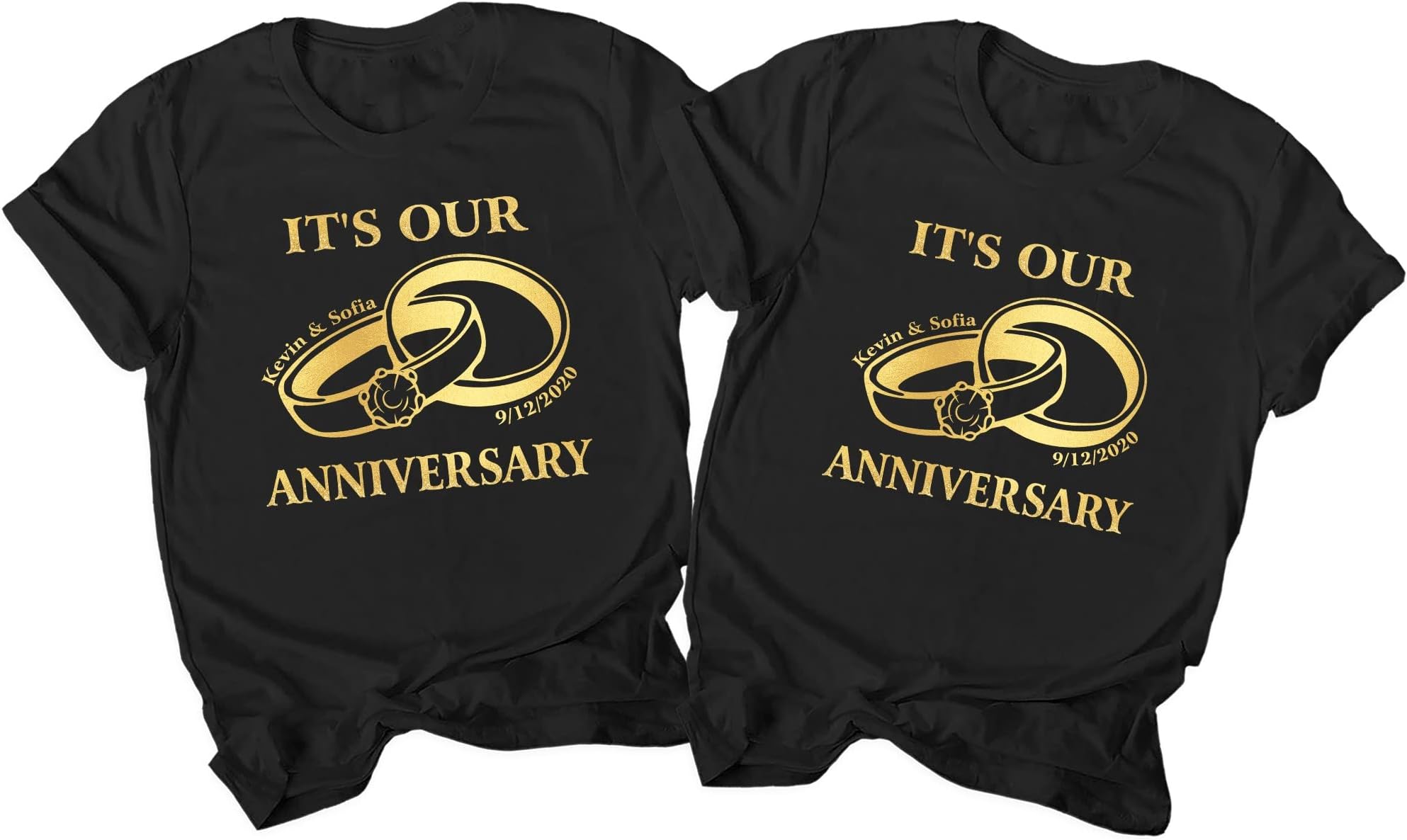 It's Our Anniversary Couple Shirt,Couple Anniversary Shirt,Couple Anniversary Vibes,Wedding Gift for Couple, Engagement Shirt,Valentine Shirt Multicolored
