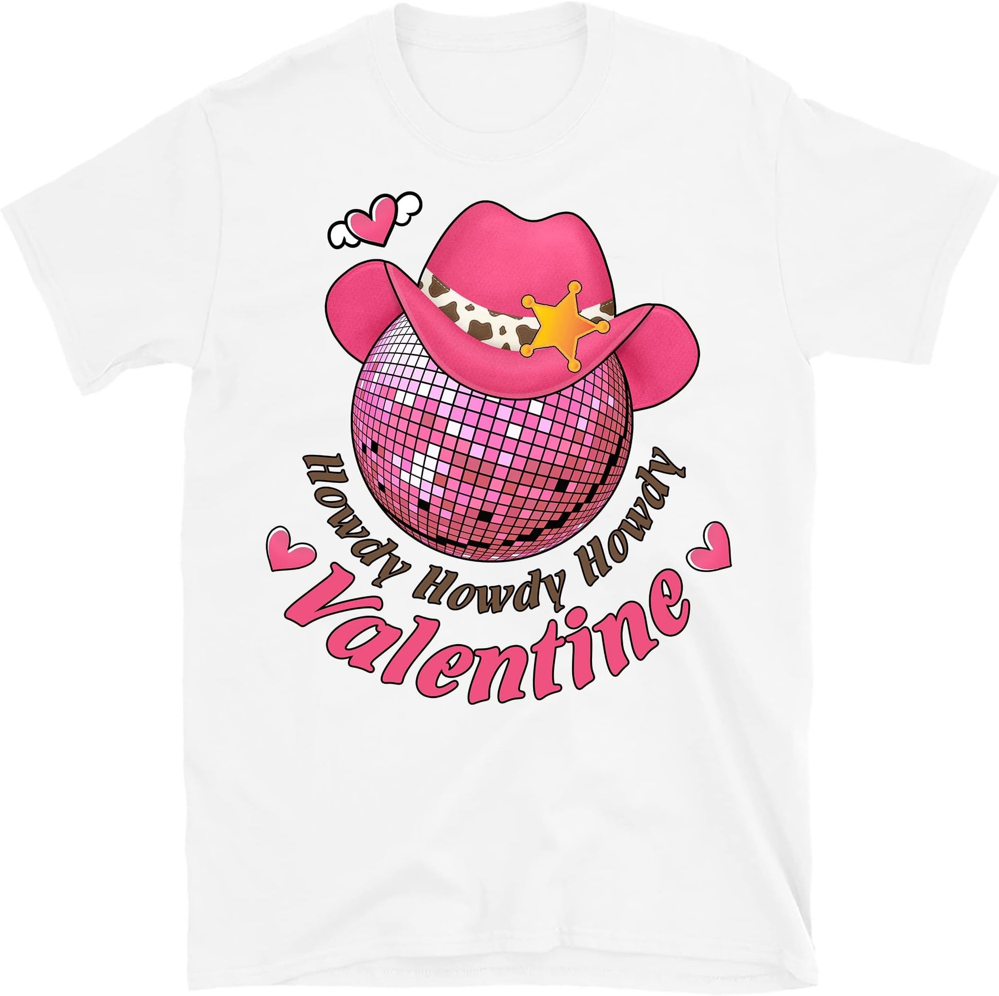 Howdy Valentine Western Graphic T-Shirt, Disco Cowgirl Valentines Shirt, Western Valentines Shirt, Retro