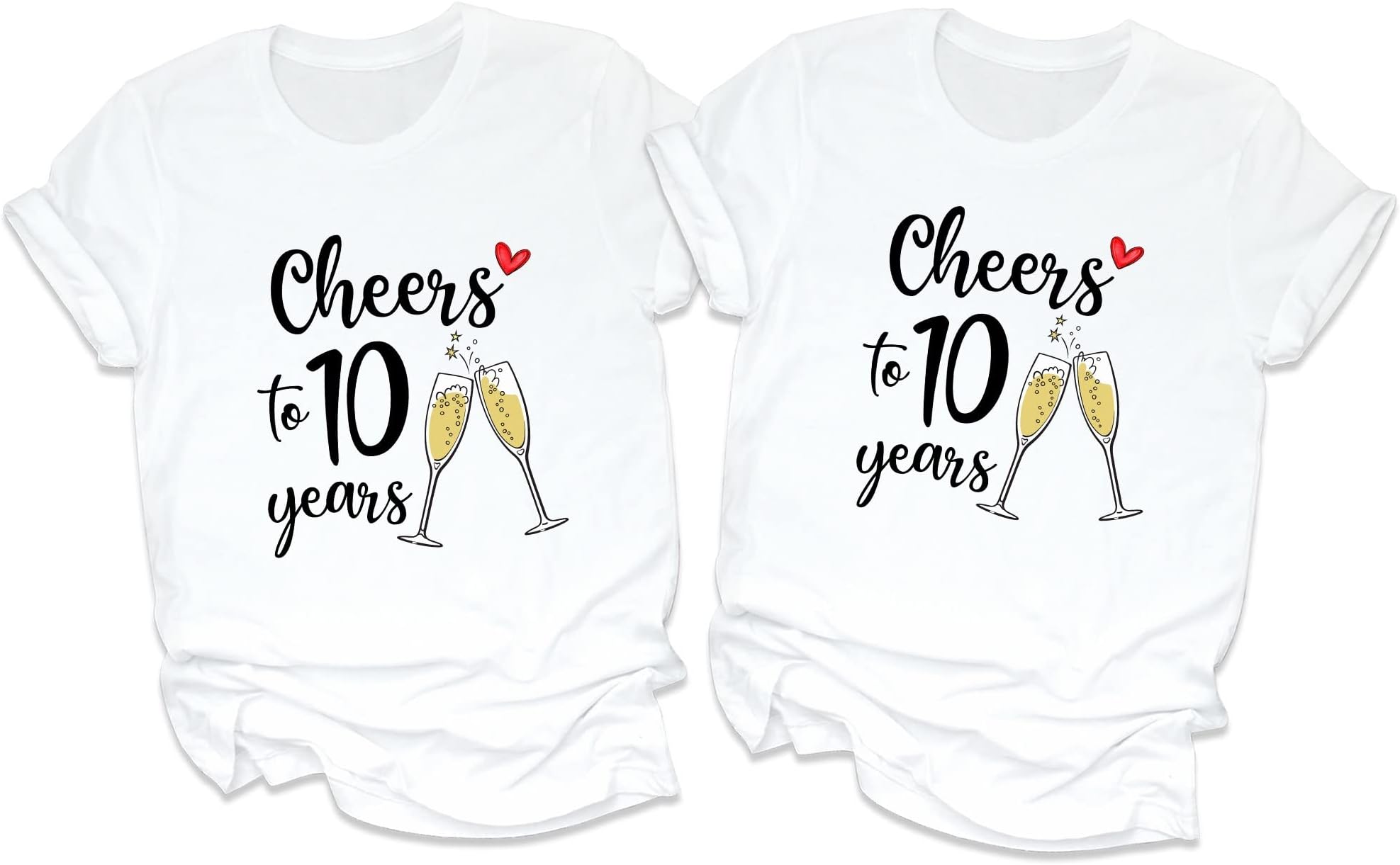Cheers to Anniversary Shirt, Matching Anniversary Shirts, CustomGift for Couple, Wifey and Hubby Shirts, Husband and Wife Multicolored