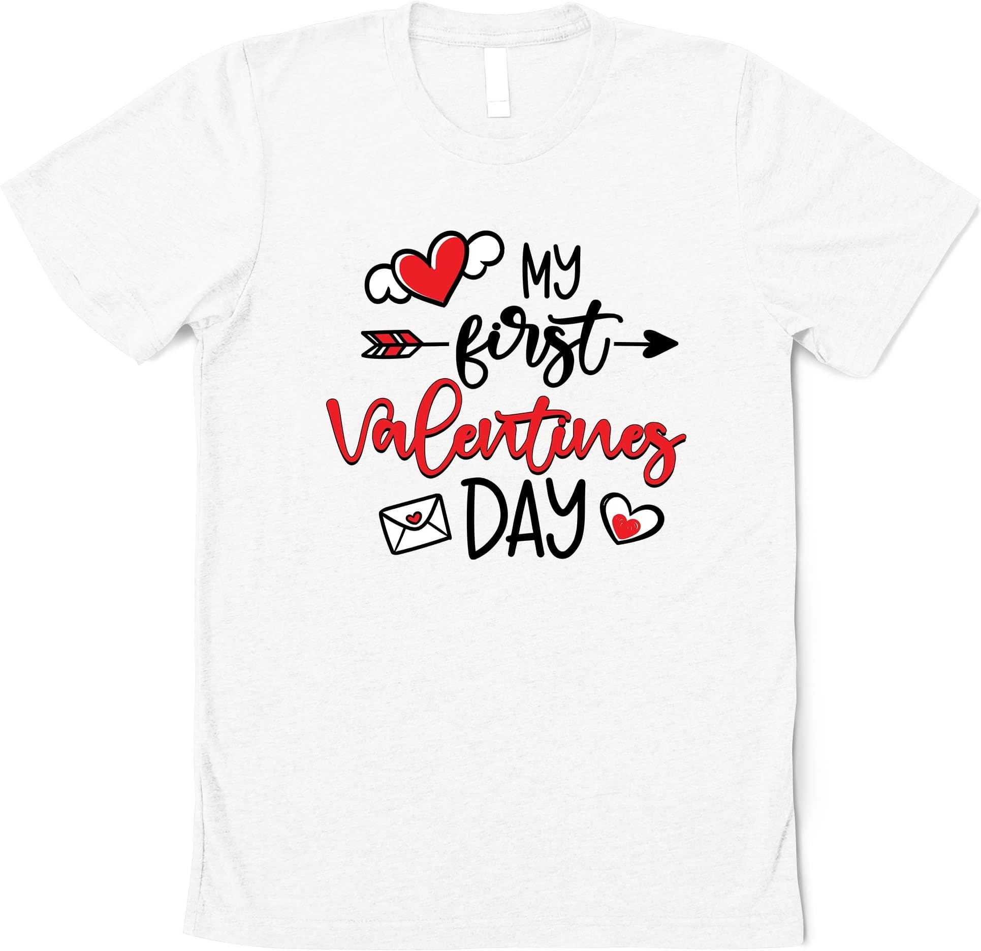 My First Valentines Baby Girl Outfit-Girl First Valentine's Day Outfit-Cute Valentines Day Outfit-Valentines Pictures-My First Valentines Multicolored